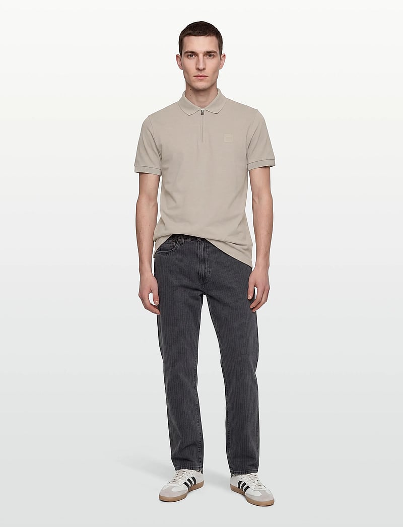 BOSS - Passerzip - kurzärmelig - open grey - 0