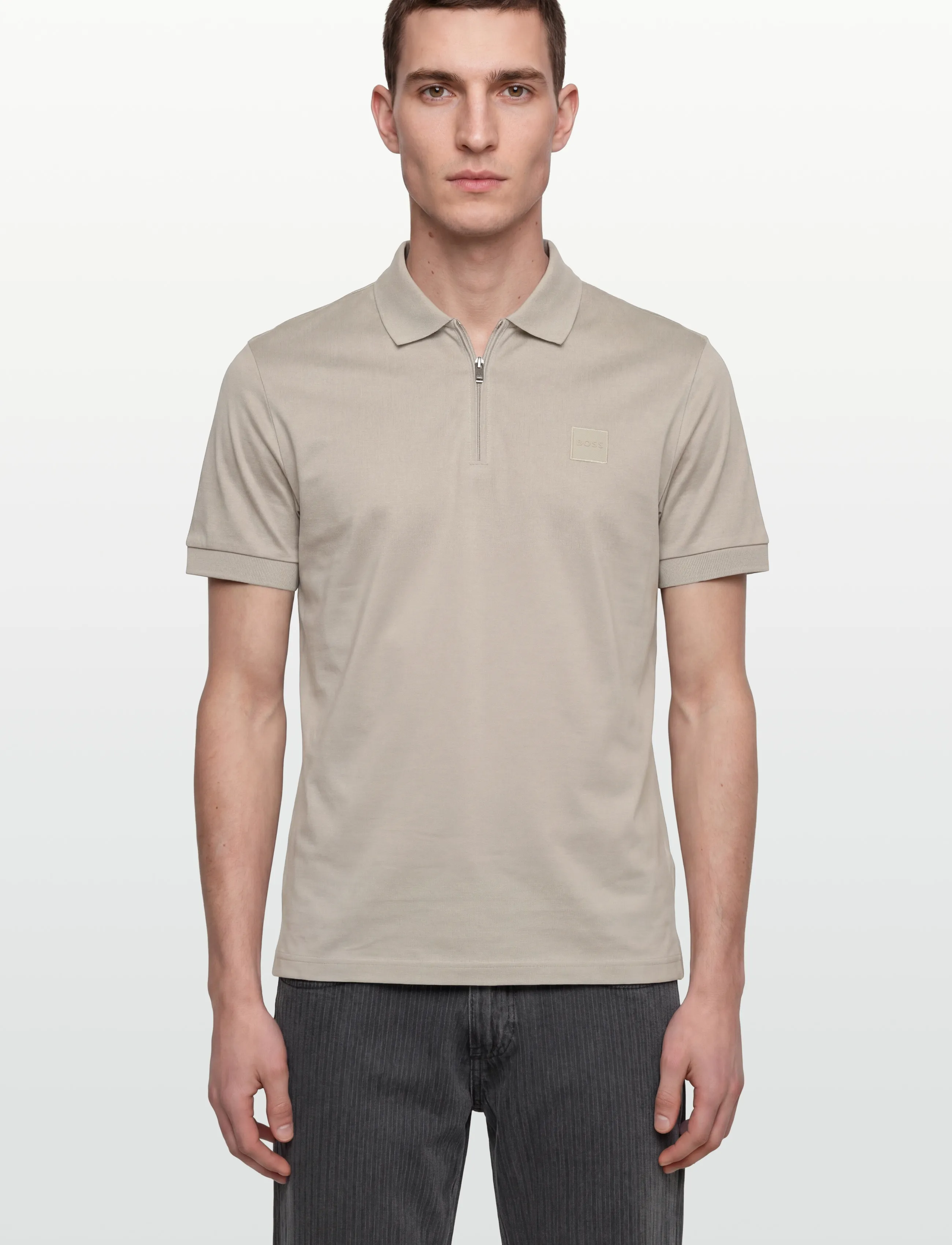 Slim Fit polotröja beige 3