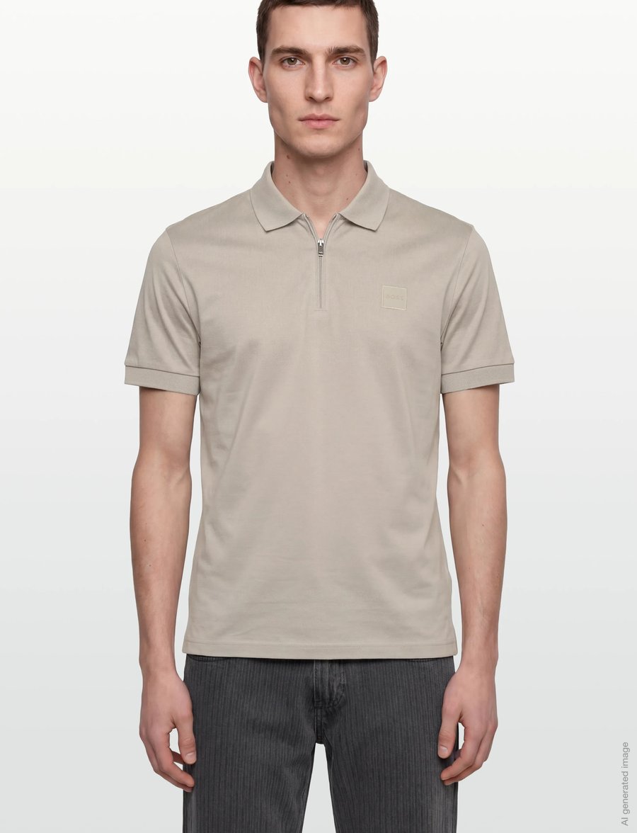 BOSS - Passerzip - kurzärmelig - open grey - 3