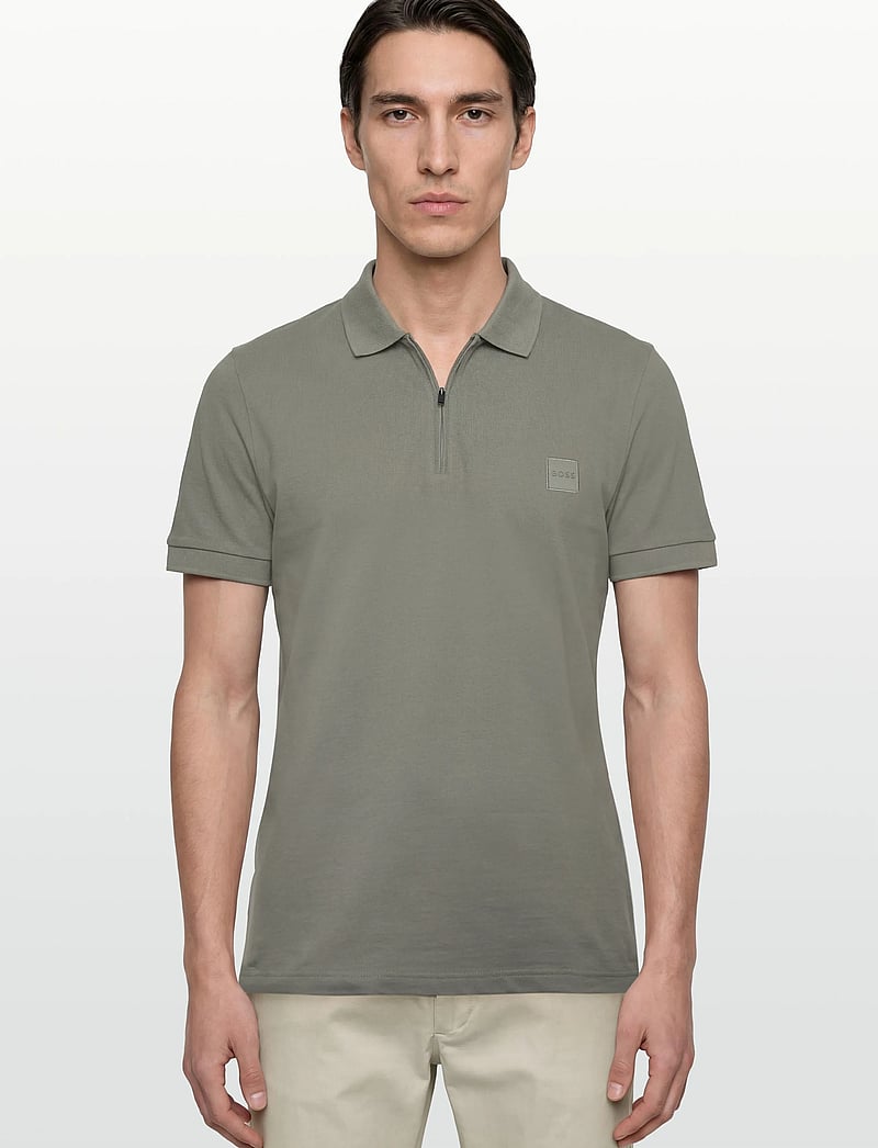 BOSS - Passerzip - kurzärmelig - open grey - 3