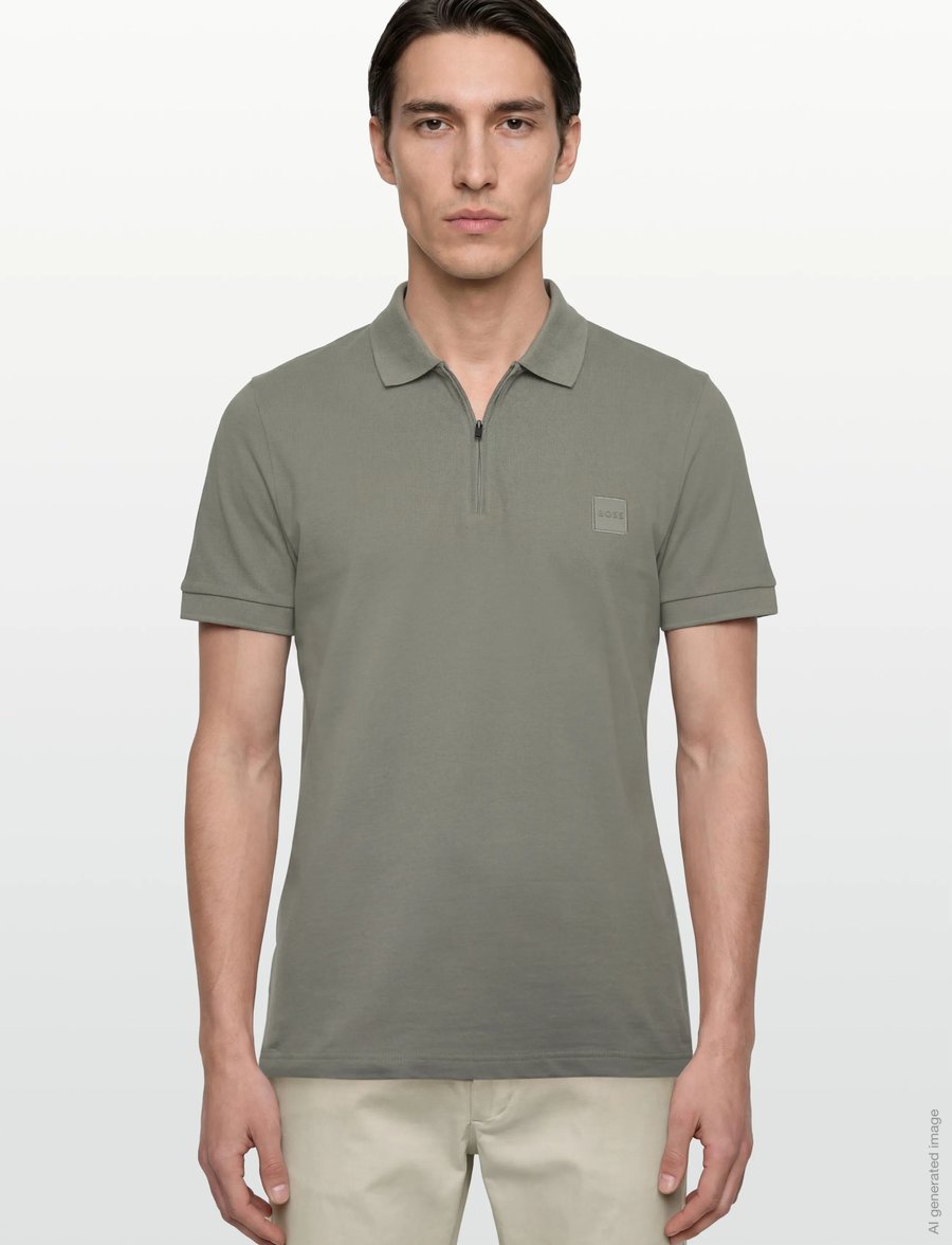 BOSS - Passerzip - kurzärmelig - open grey - 3