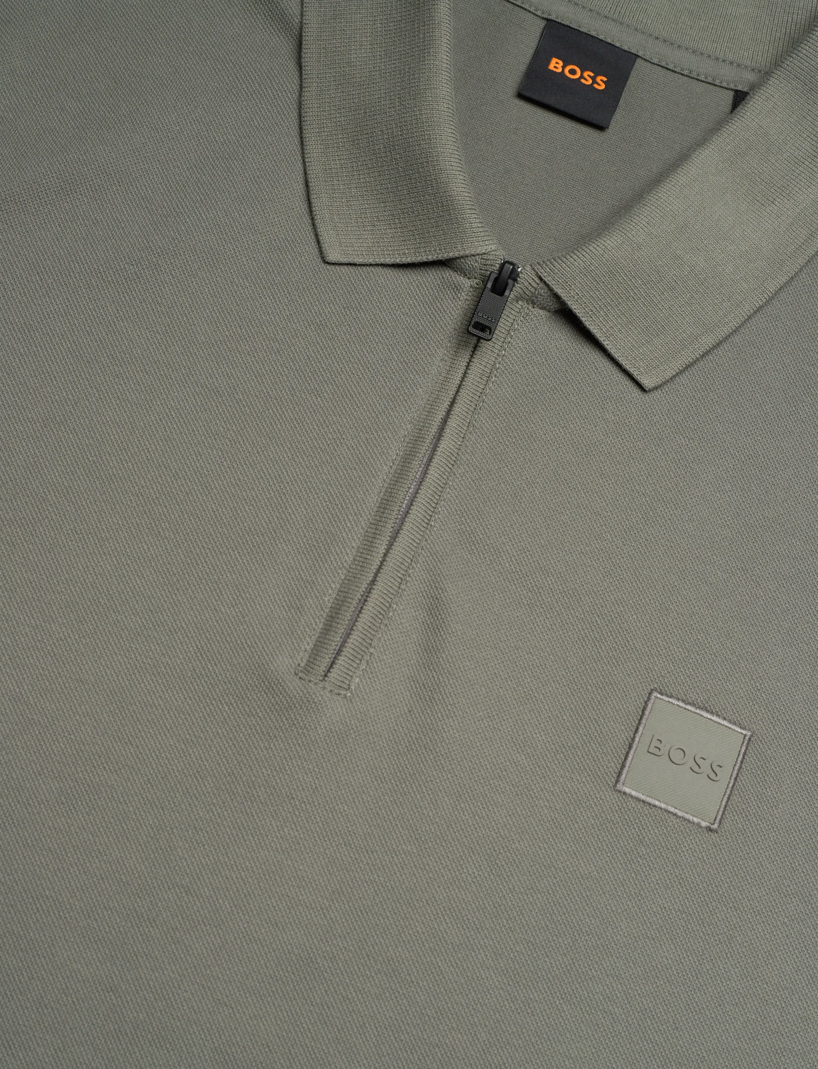 BOSS - Passerzip - short-sleeved polos - open grey - 5