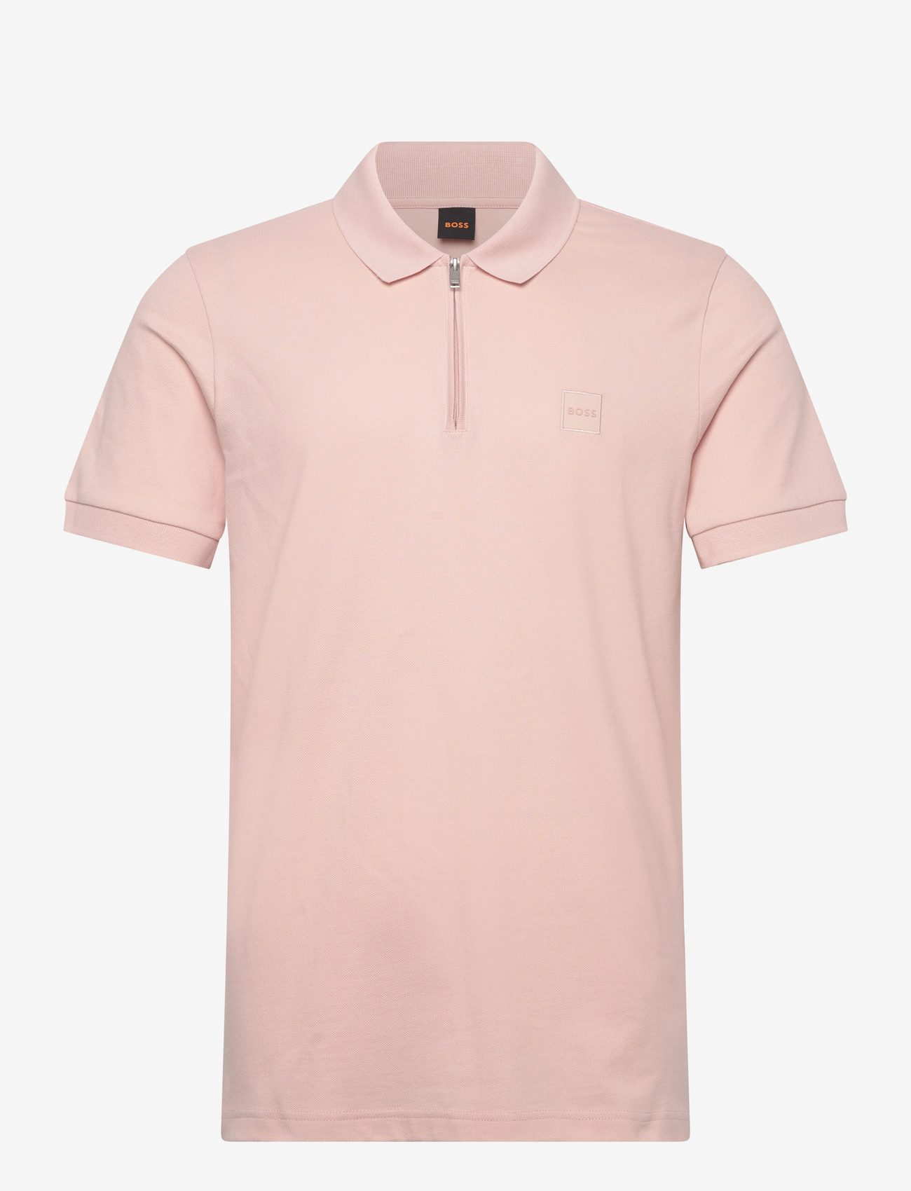 BOSS - Passerzip - kortärmade pikéer - open pink - 1