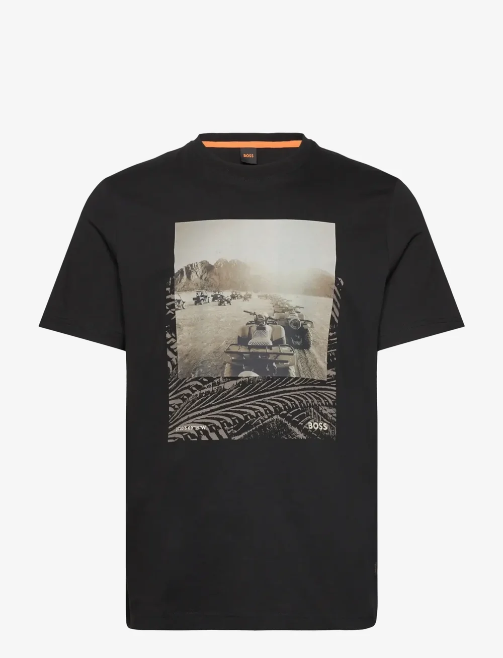 BOSS - Te_Dunetrace - short-sleeved t-shirts - black - 0