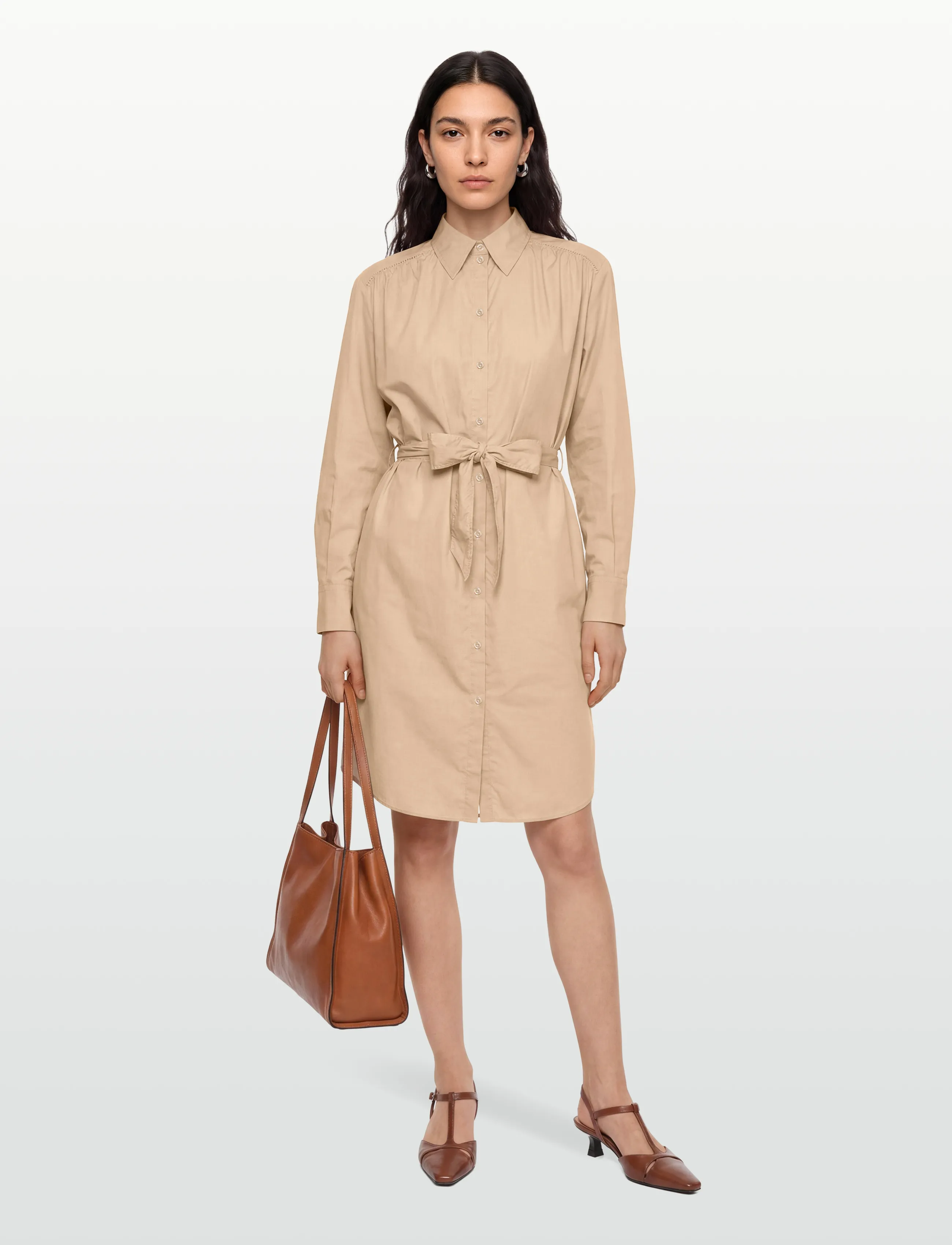 BOSS C_Delegant_1, 42, Dresses, Beige - Knee-length & Midi, Frauen