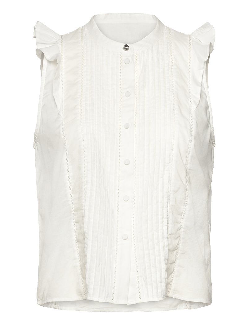 BOSS - C_Bantiana - sleeveless blouses - open white - 0