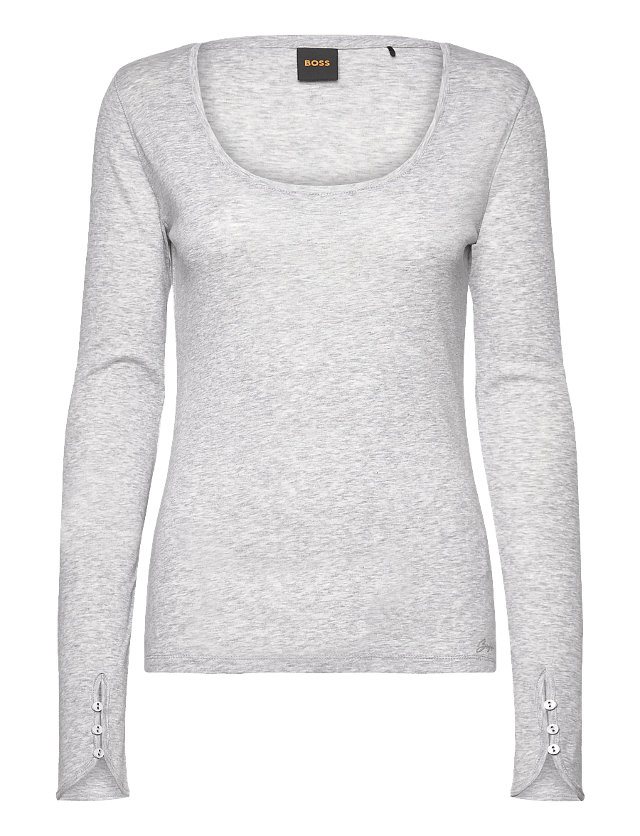 BOSS - C_Edeline - long-sleeved tops - silver - 0