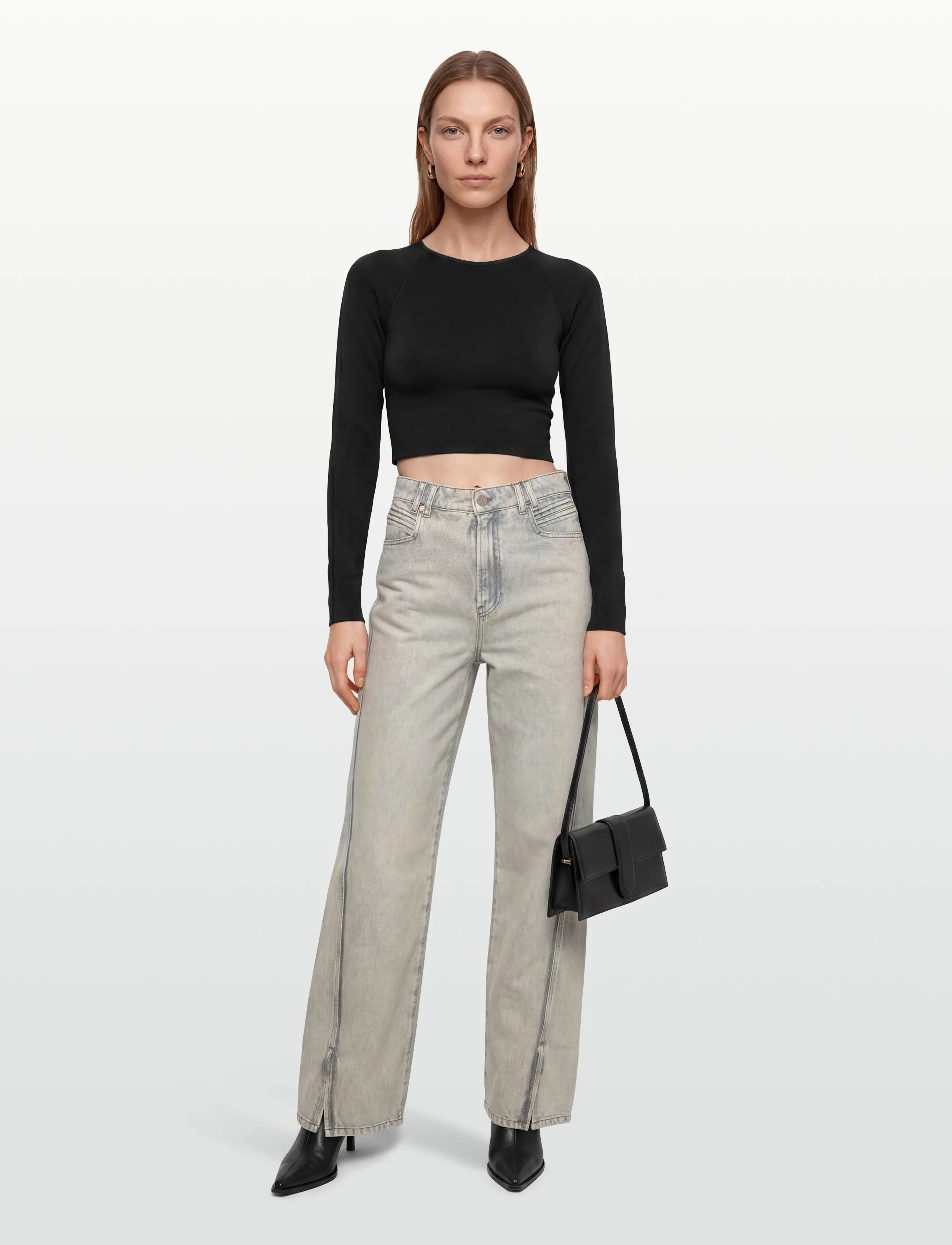 BOSS C_Marlene Hr Split, 24 x 32, Jeans, Grau - Flares, Frauen