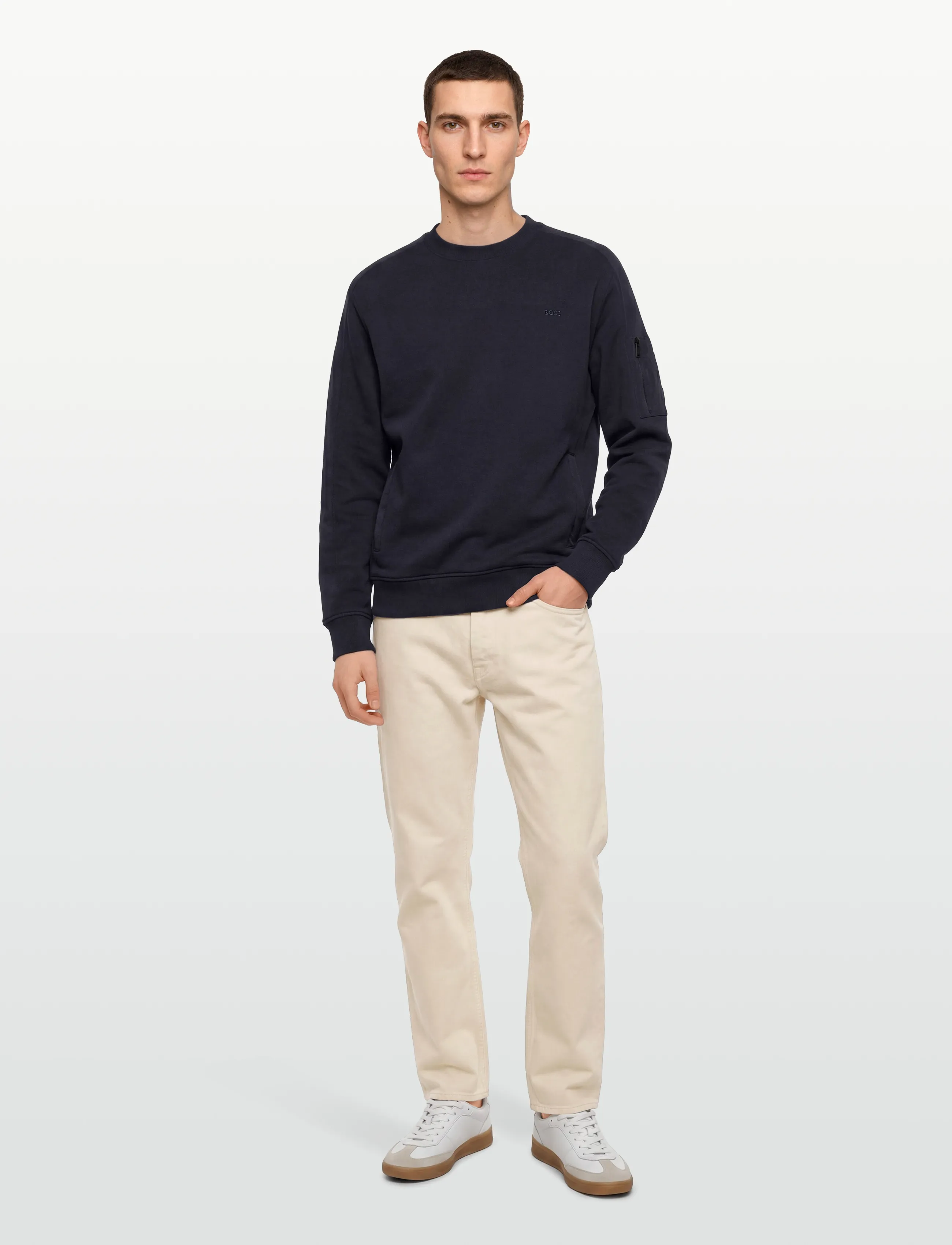 BOSS We_Mixed, Mænd, Sweatshirt, Navy, Str: S