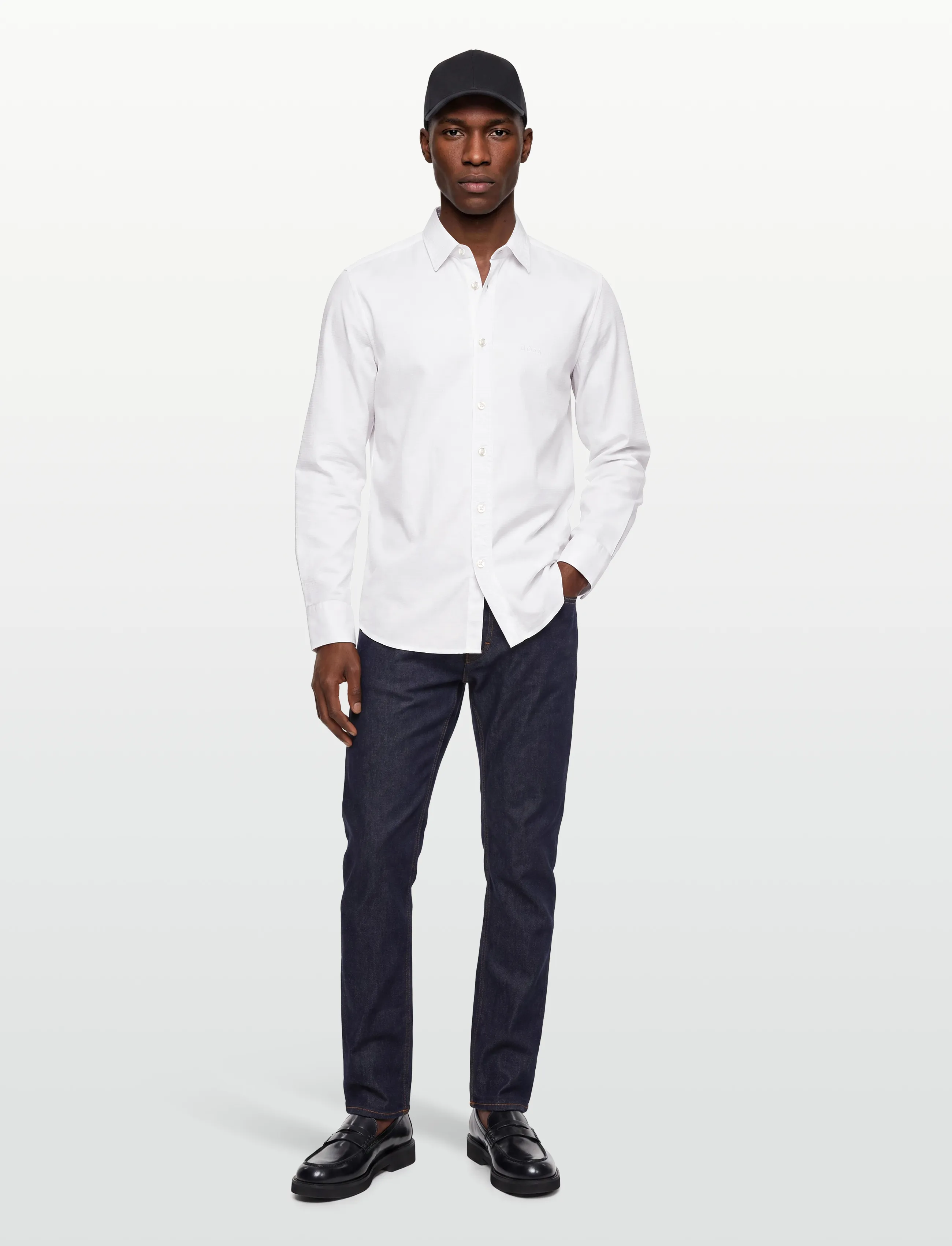 BOSS Relegant_6_M, L, White, Skjorter > Business Shirts, Herre