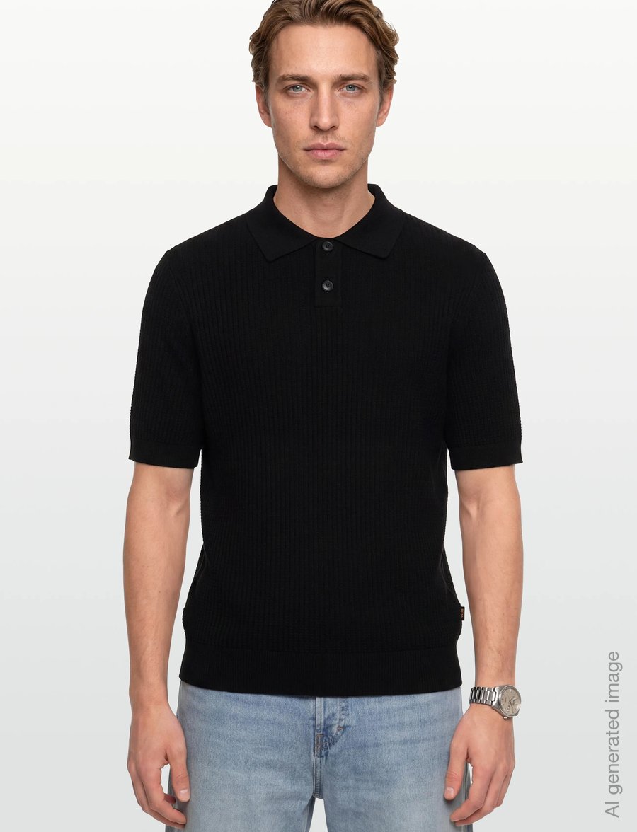 BOSS - Akoppo - short-sleeved polos - black - 3