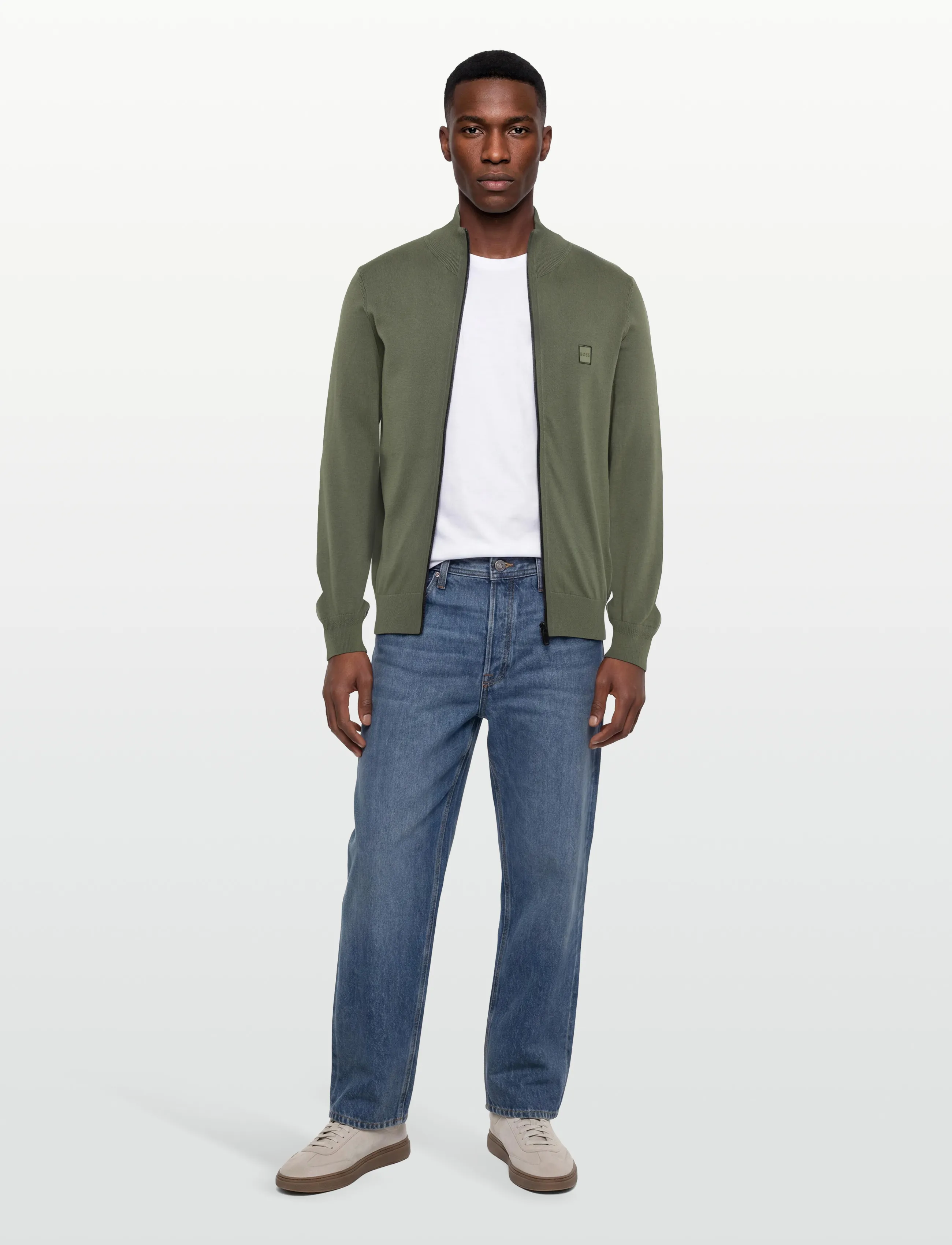 BOSS - Kanozip_S - lukuga džemprid - bright green - 0