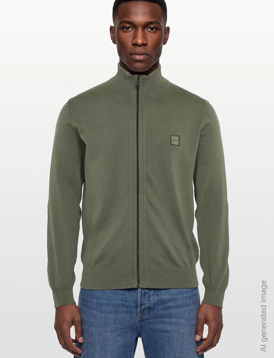 BOSS - Kanozip_S - lukuga džemprid - bright green - 3