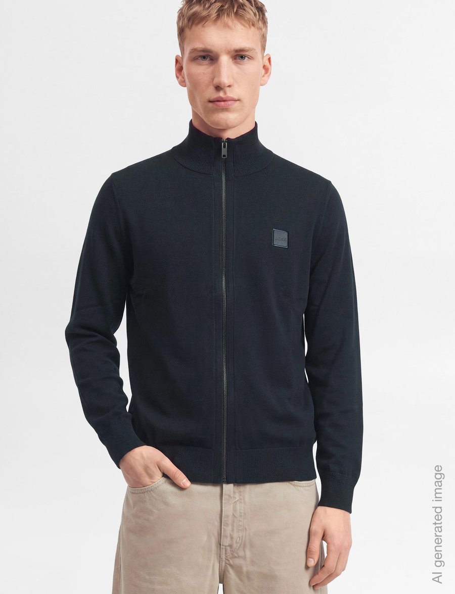 BOSS - Kanozip_S - renndar peysur - dark blue - 3