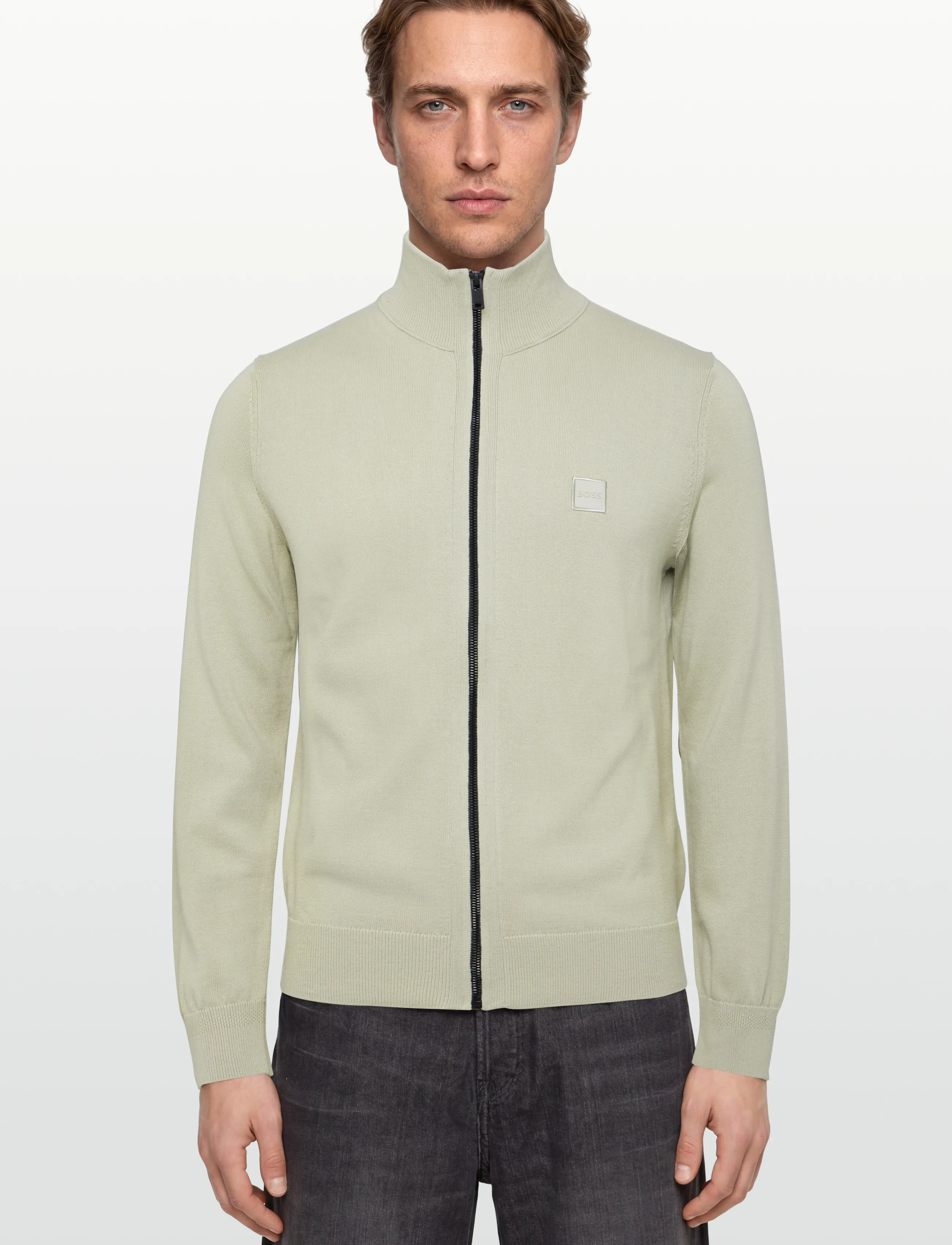 BOSS - Kanozip_S - lukuga džemprid - light beige - 3