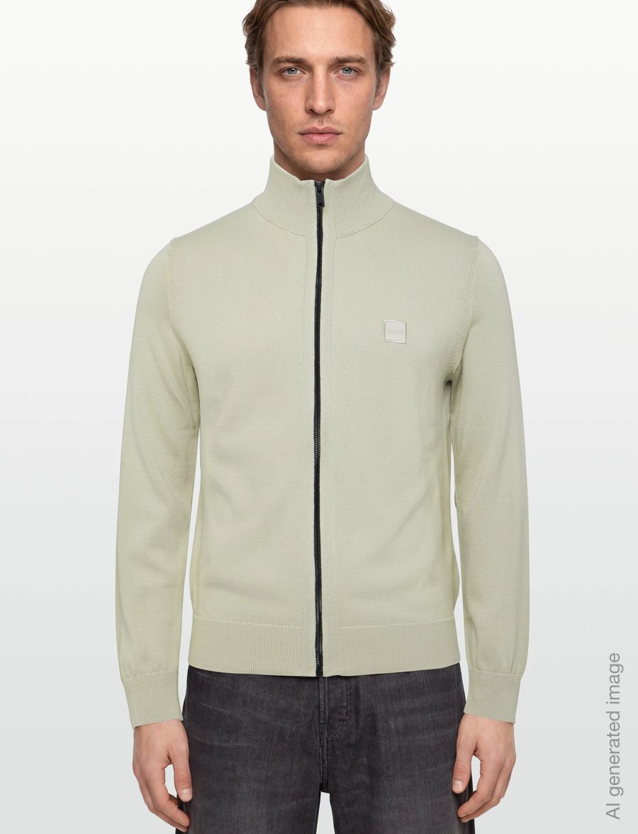 BOSS - Kanozip_S - lukuga džemprid - light beige - 3
