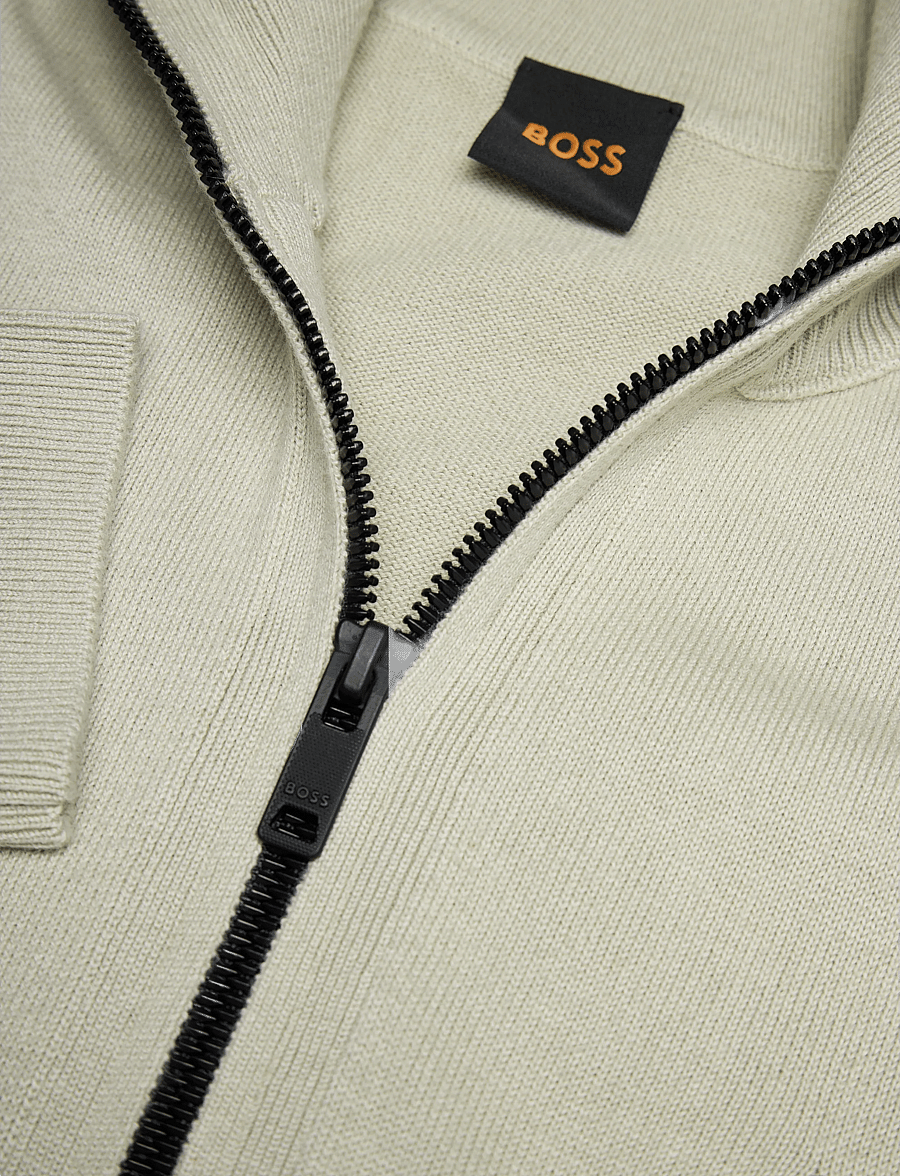 BOSS - Kanozip_S - lukuga džemprid - light beige - 5