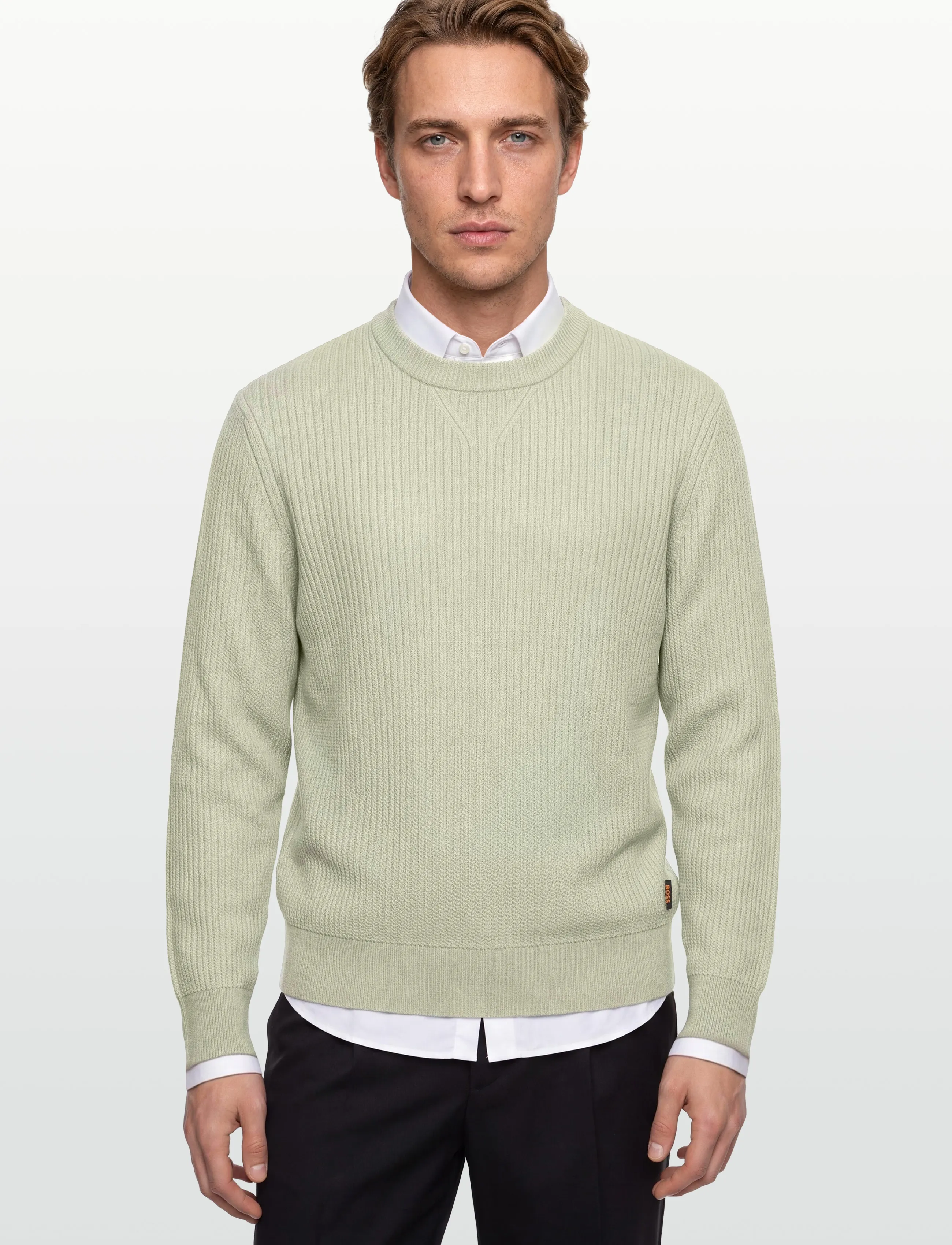 BOSS - Apokko - rund hals - open green - 3