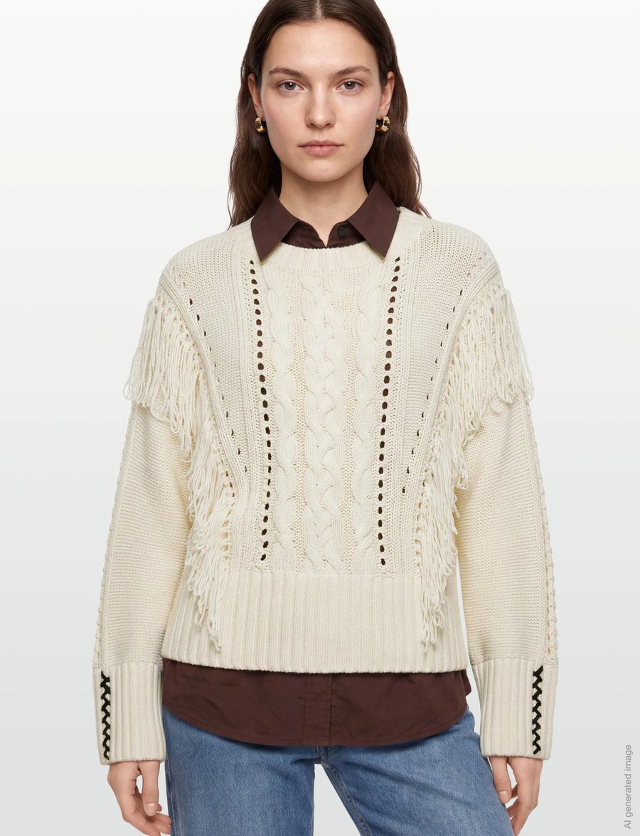 BOSS - C_Fitto - pullover - open white - 3