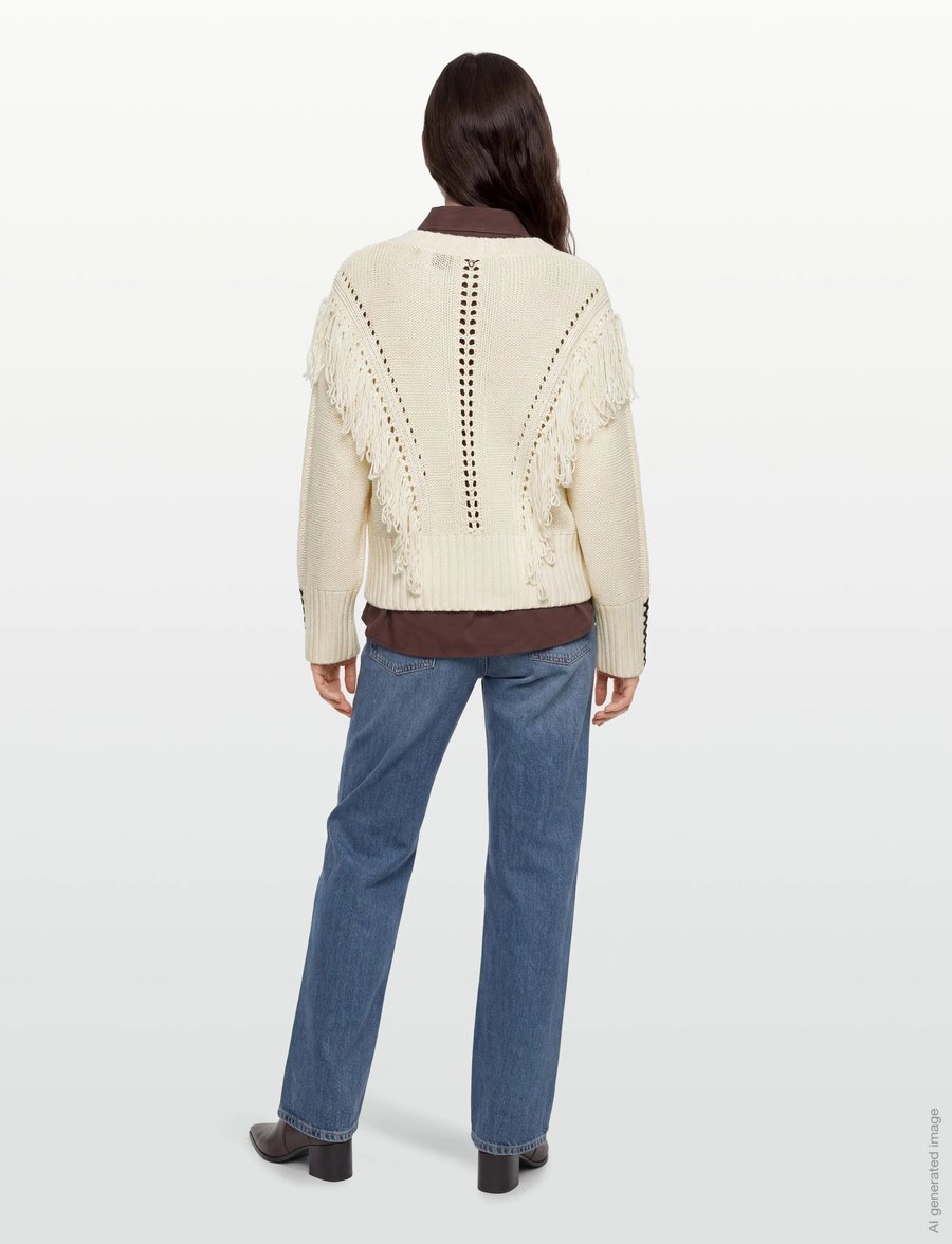 BOSS - C_Fitto - pullover - open white - 4