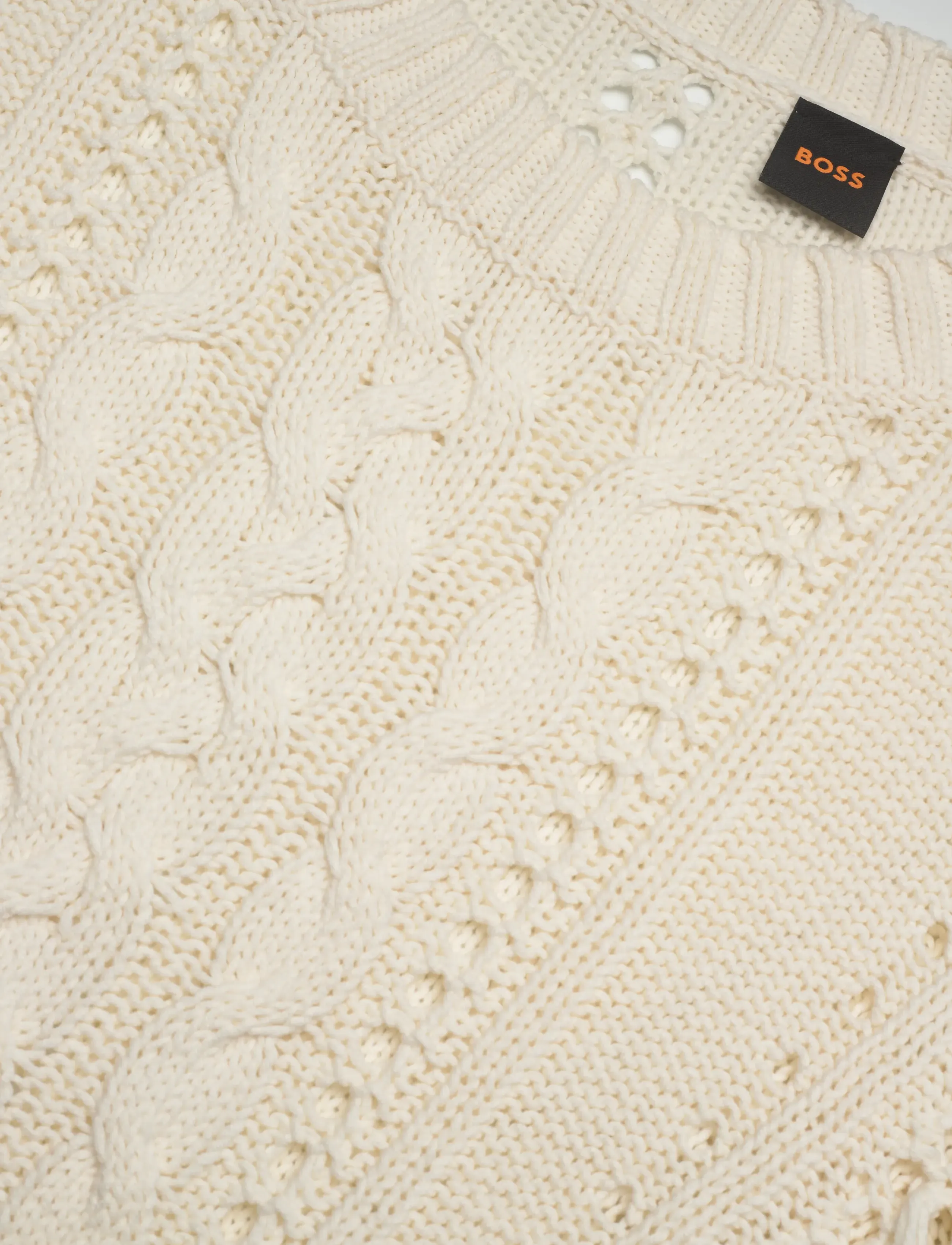 BOSS - C_Fitto - peysur - open white - 2