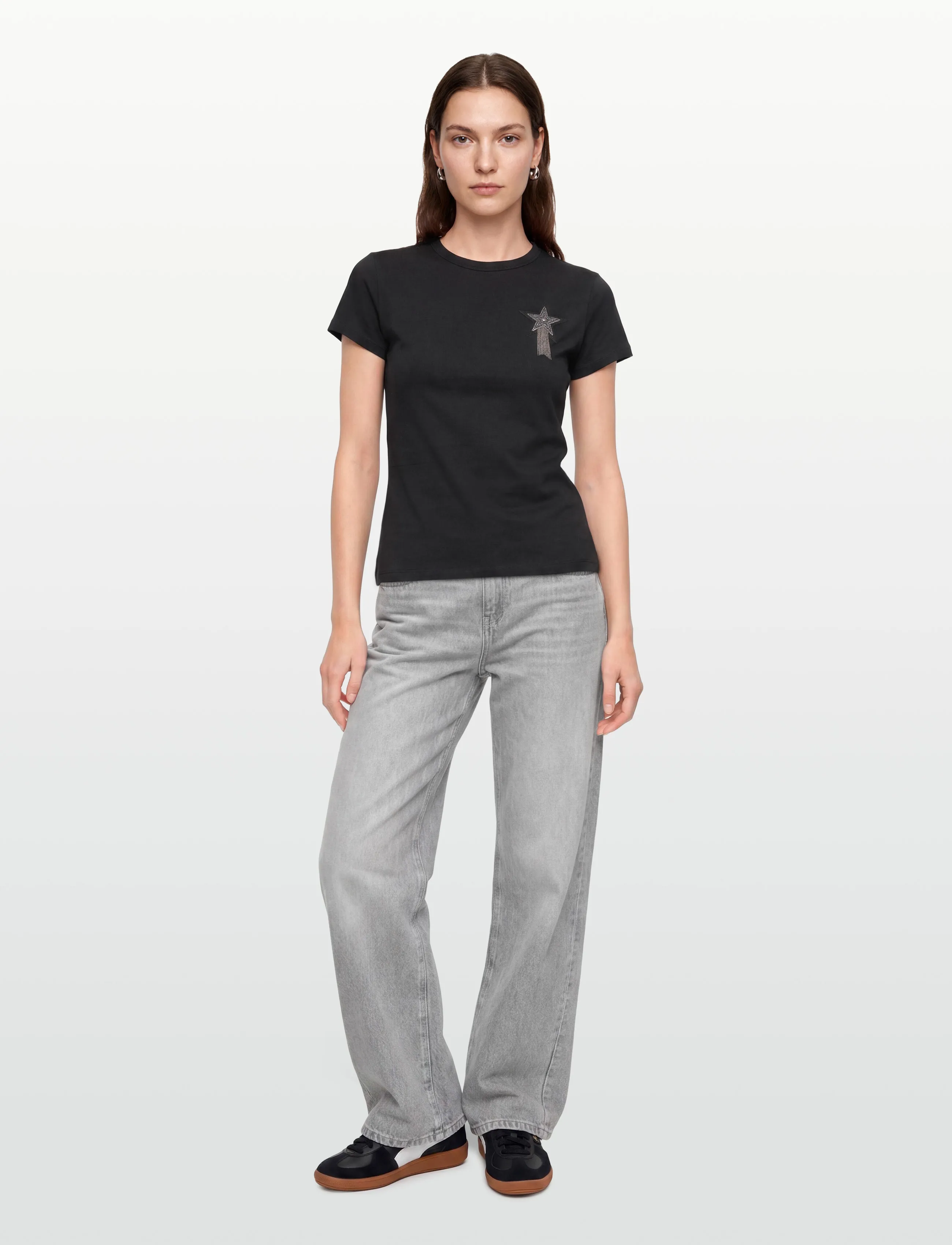BOSS C_Endora_1, XS, Black, T-Shirts & Toppe > Kortærmede, Dame