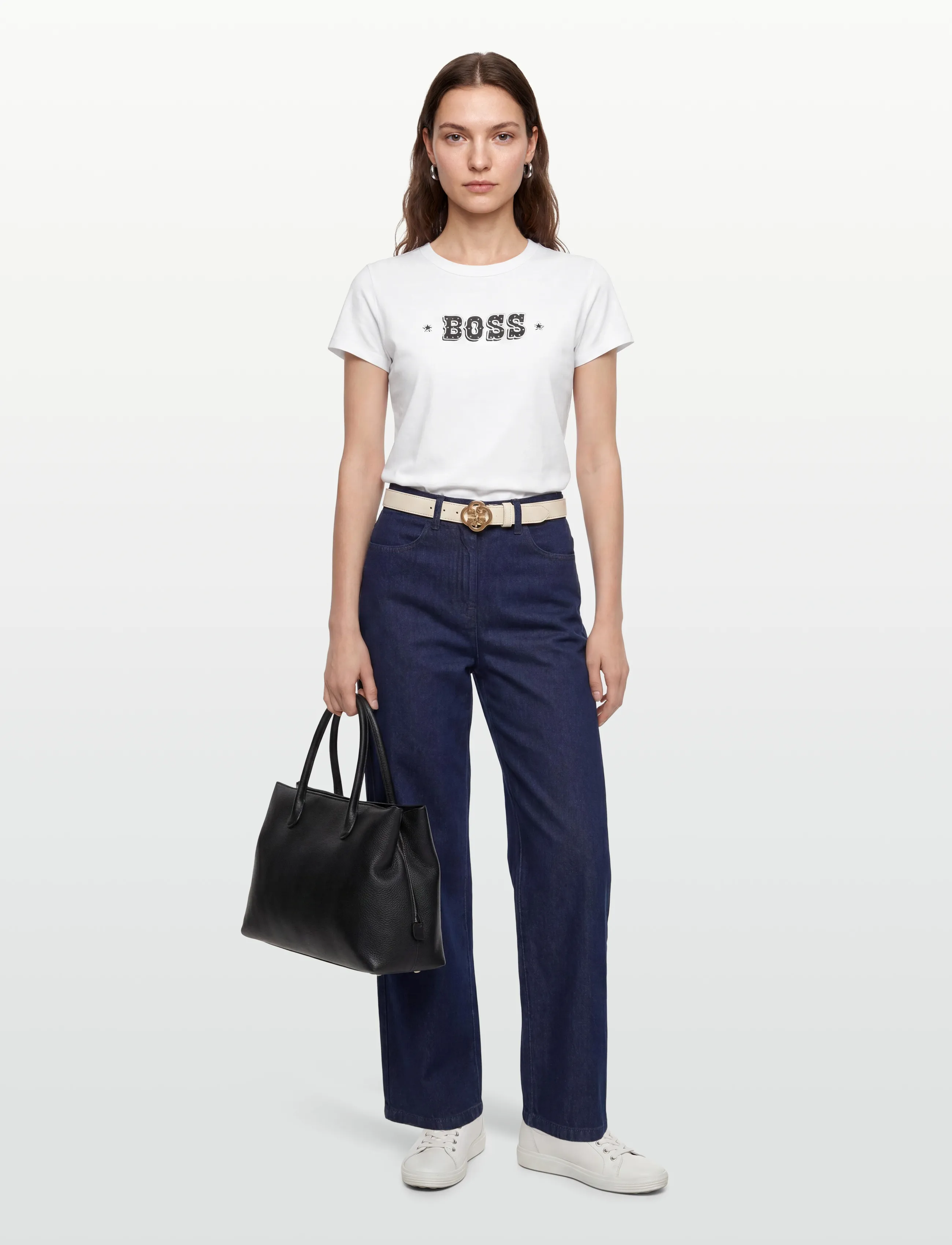 BOSS C_Endora_1 - T-shirts - WHITE / white