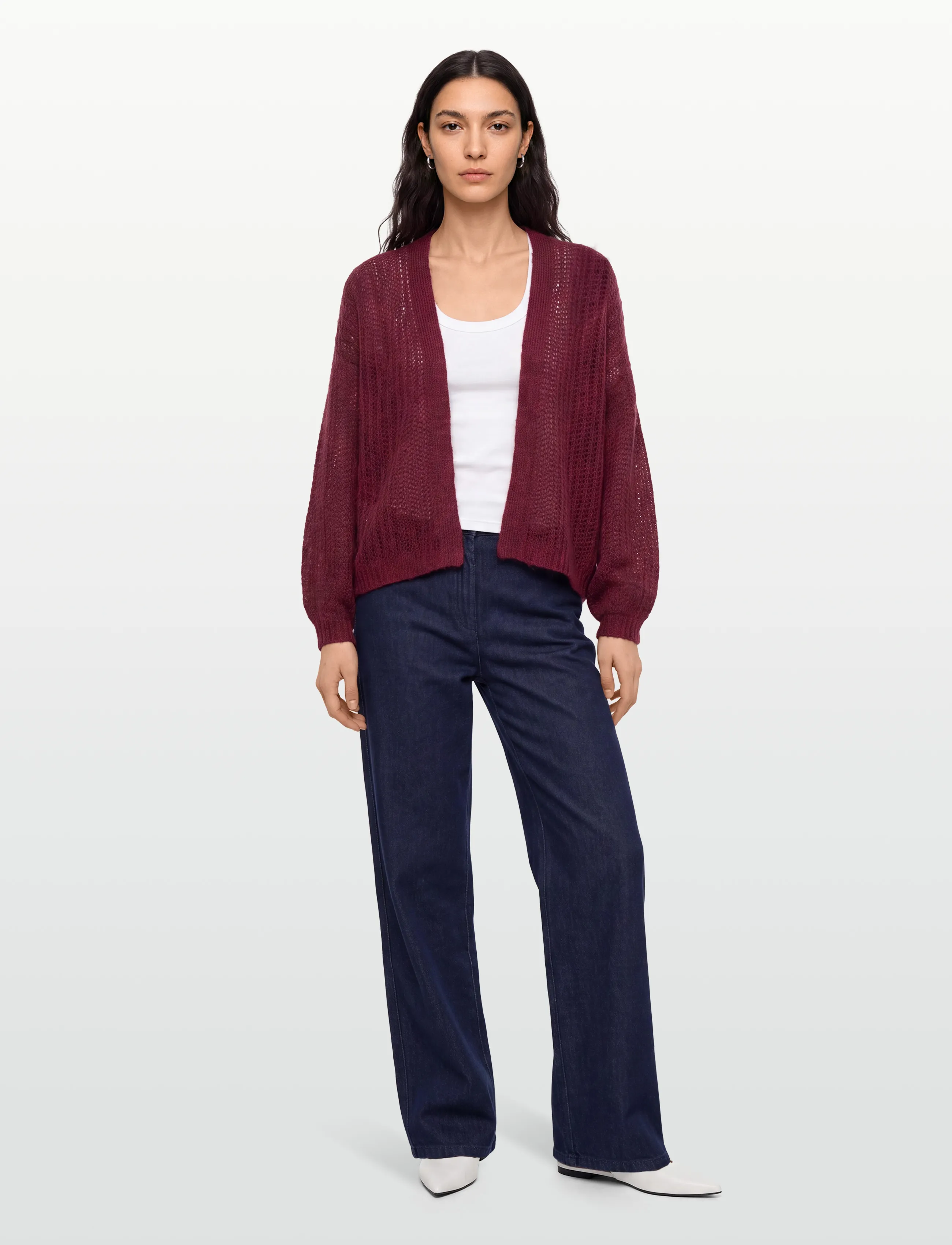 BOSS C_Furgovia, M, Burgundy, Strik > Cardigans, Dame