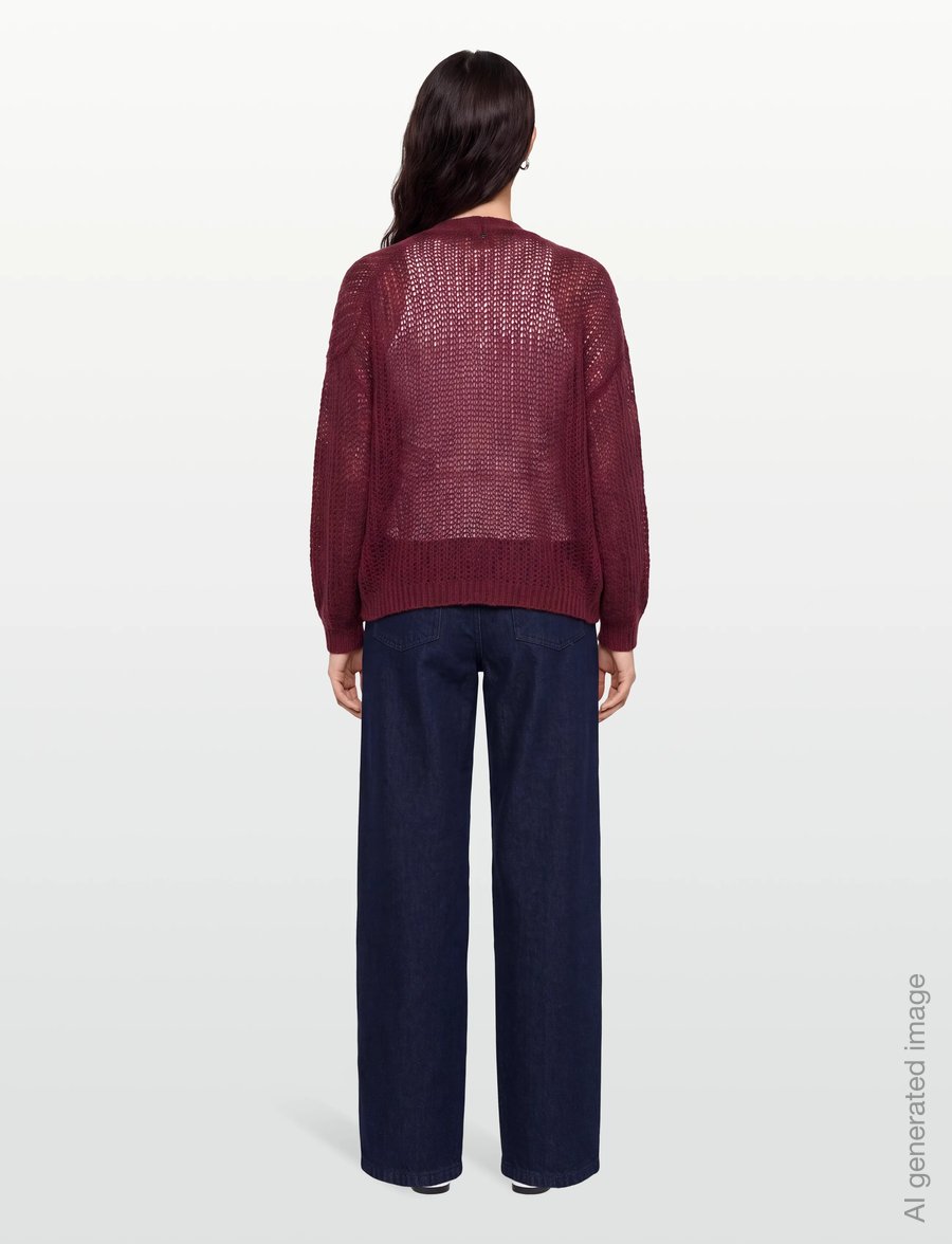 BOSS - C_Furgovia - strickjacken - dark red - 4