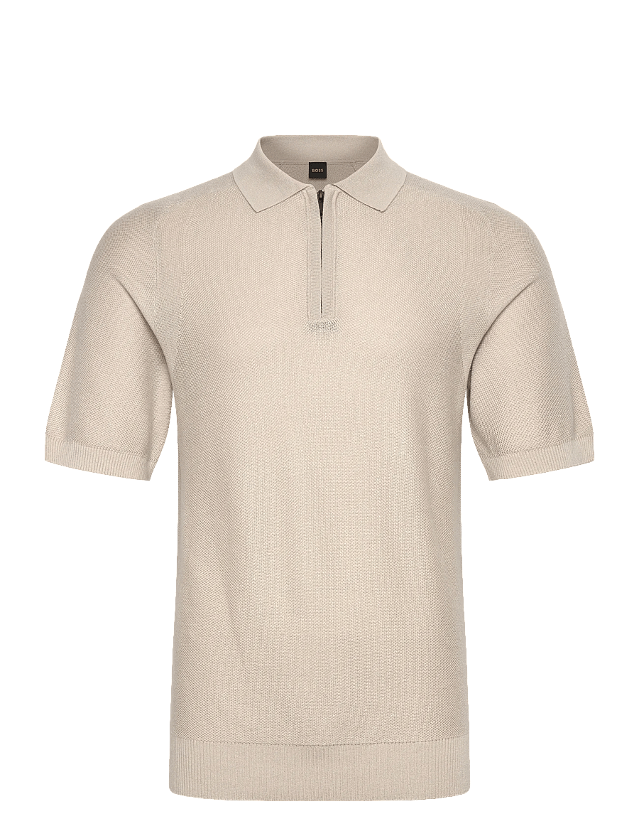BOSS - Kancello - gestrickte polohemden - light beige - 0