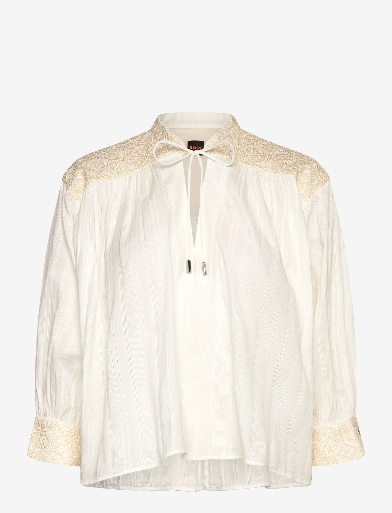 BOSS - C_Brodes - langærmede bluser - open white - 0