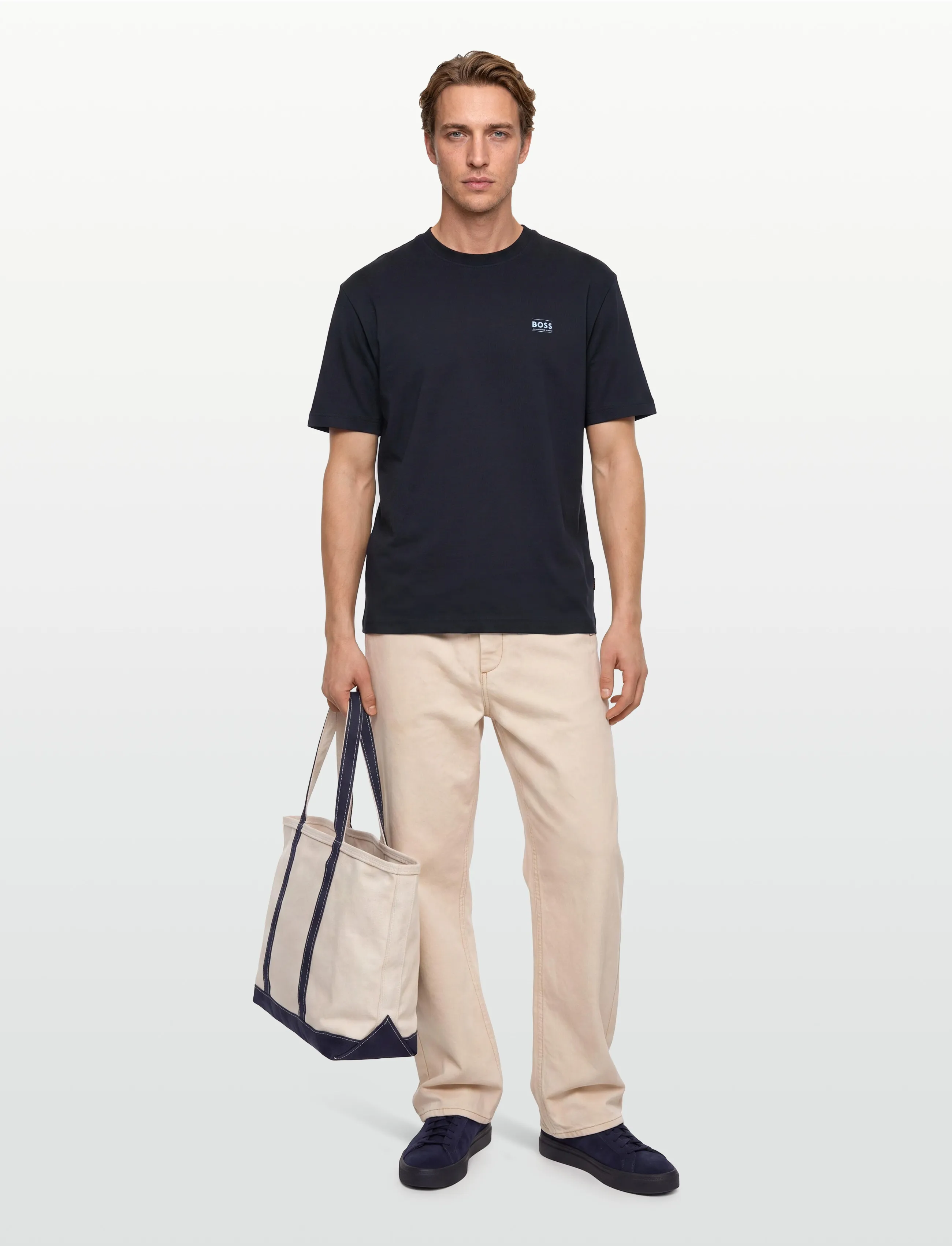 BOSS Te_Move, Mænd, T-Shirt, Navy, Str: S