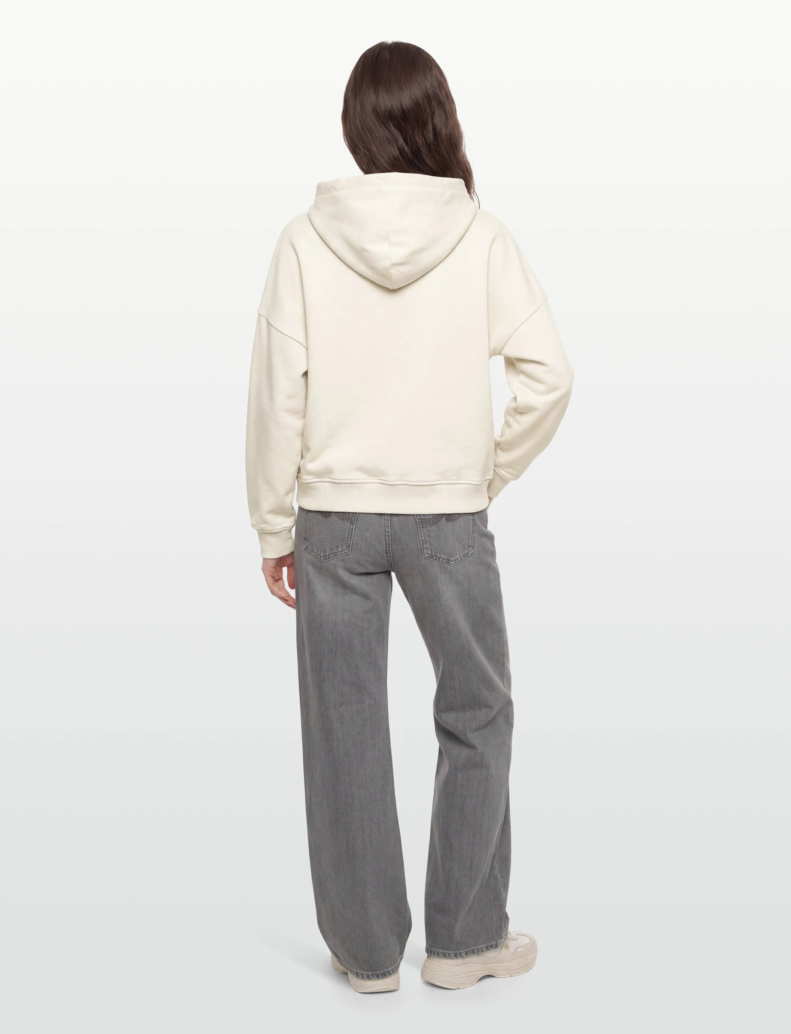 BOSS - C_Ehoody_s - kapuutsiga dressipluusid - open white - 4