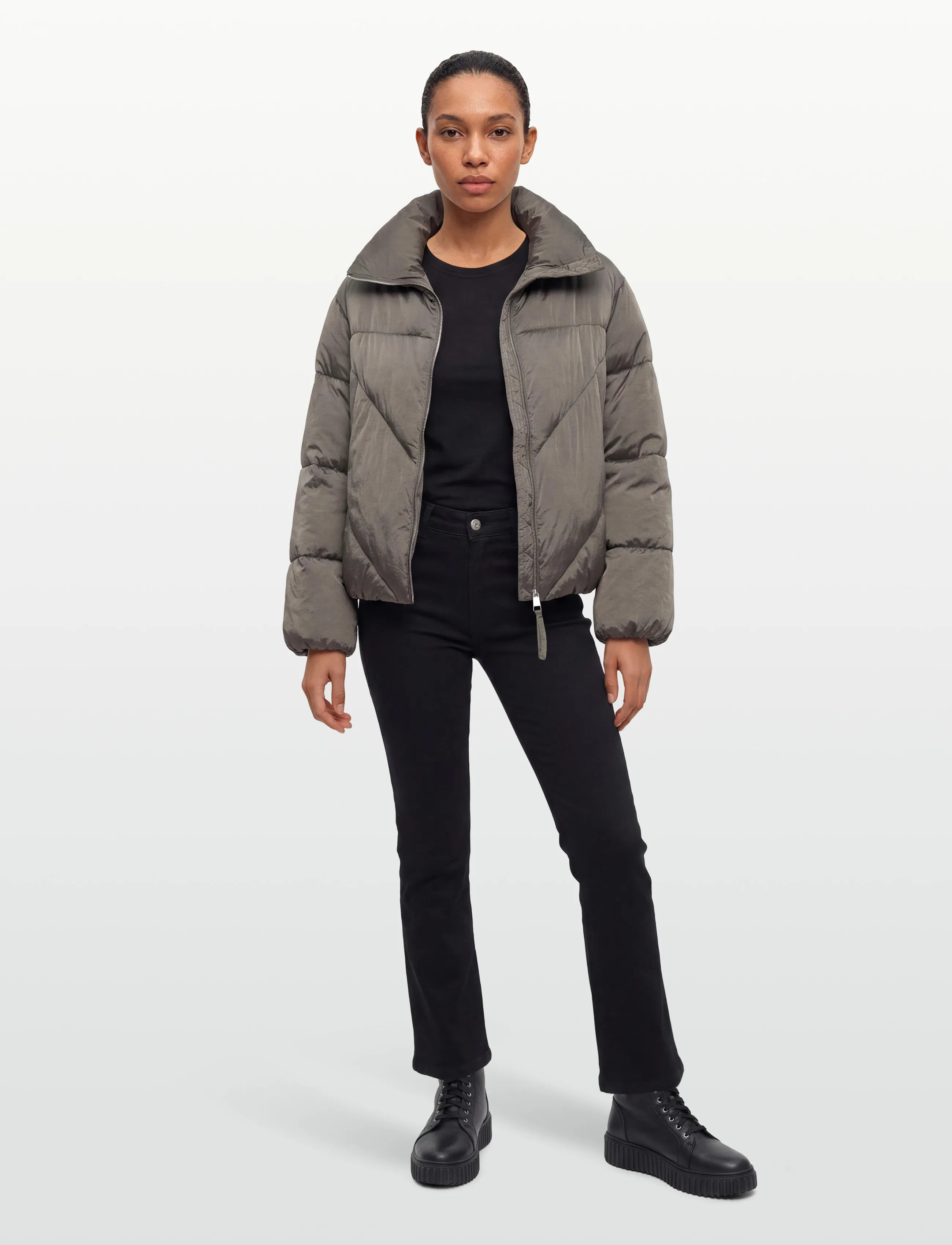 BOSS C_Padilena, 38, Jackets, Khakigrün - Padded Jacket, Frauen