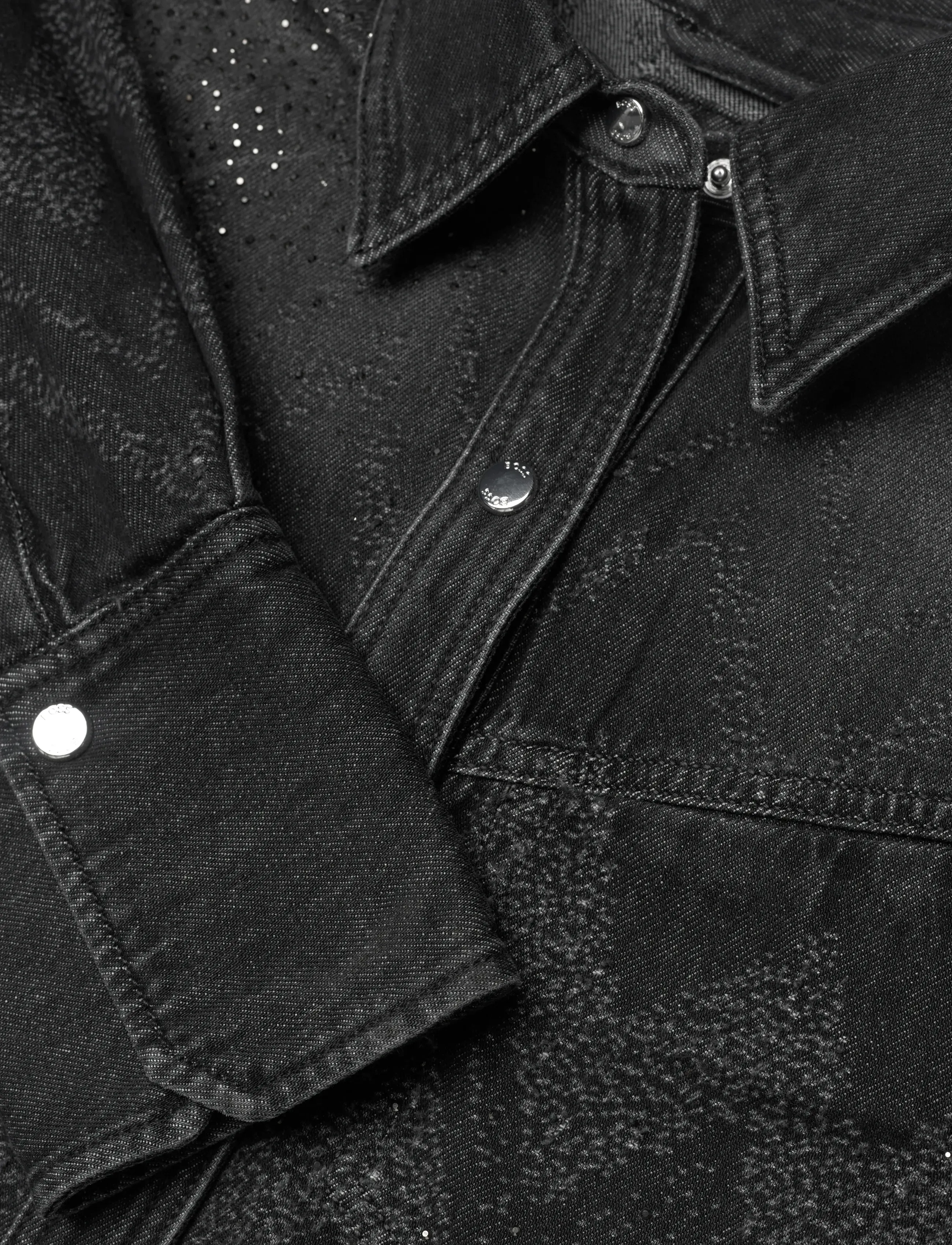 BOSS - C_SHIRT LS 1.0 - denimskjorter - black - 2