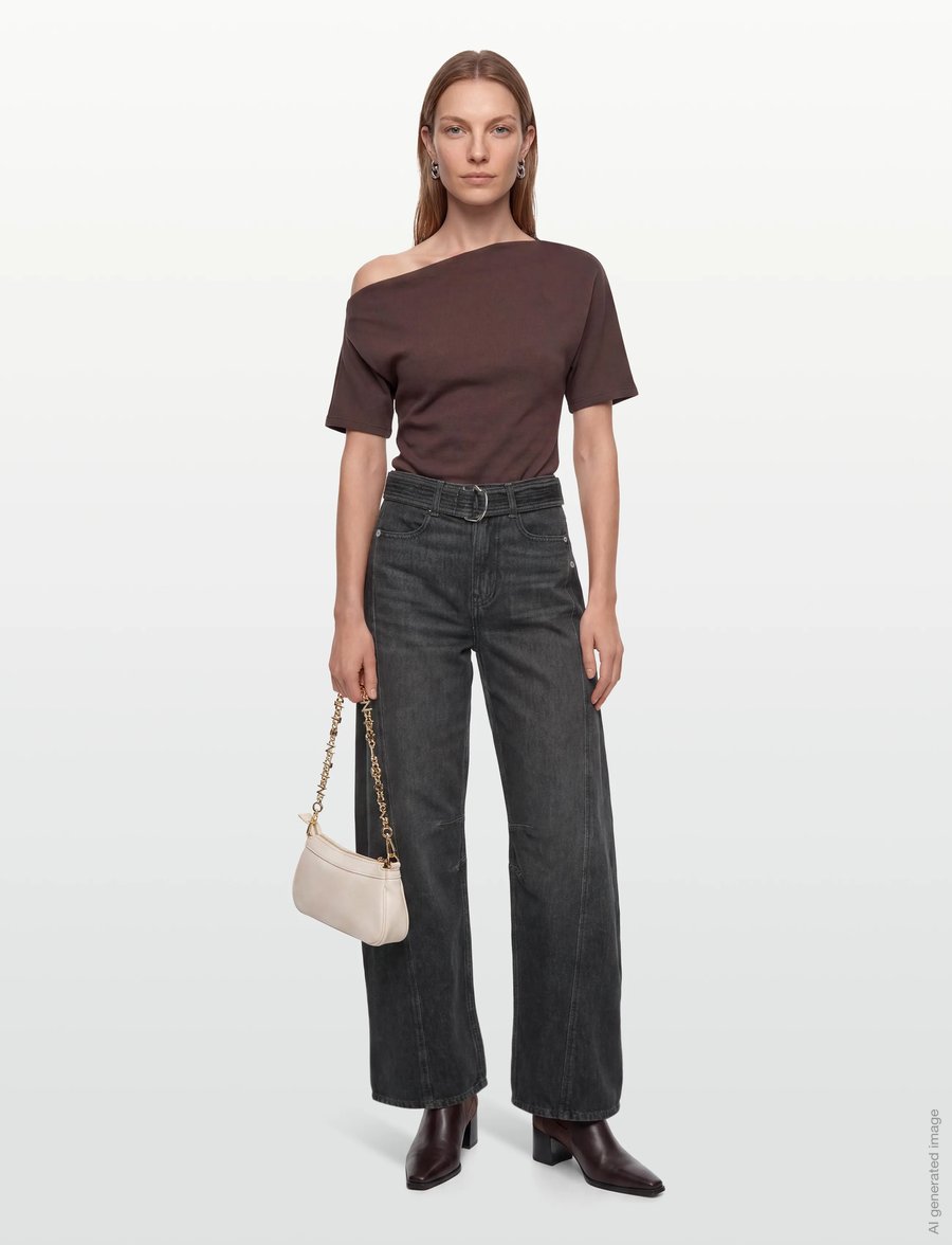 BOSS - C_BALOON HR BELT - barrel jeans - black - 0