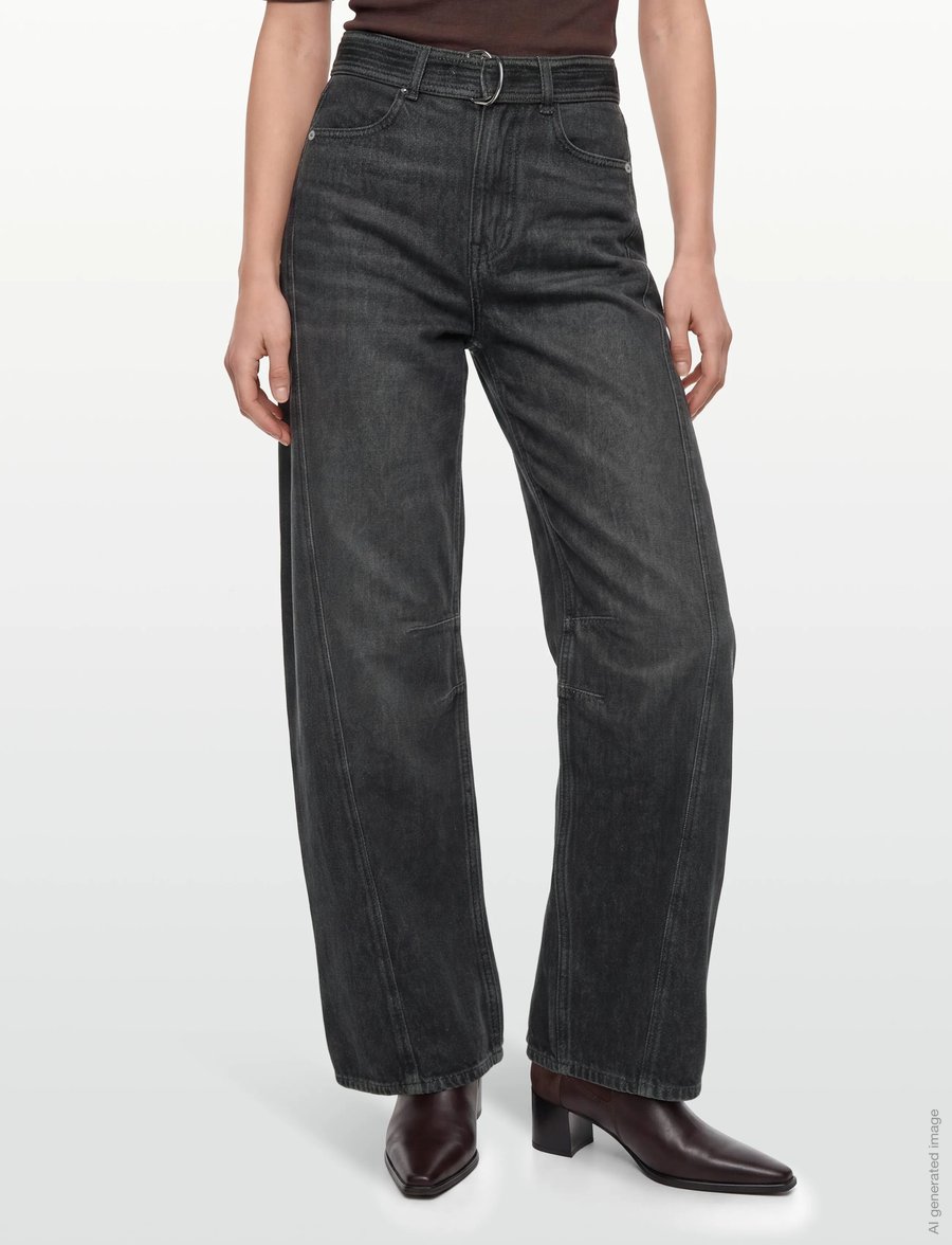 BOSS - C_BALOON HR BELT - barrel jeans - black - 3