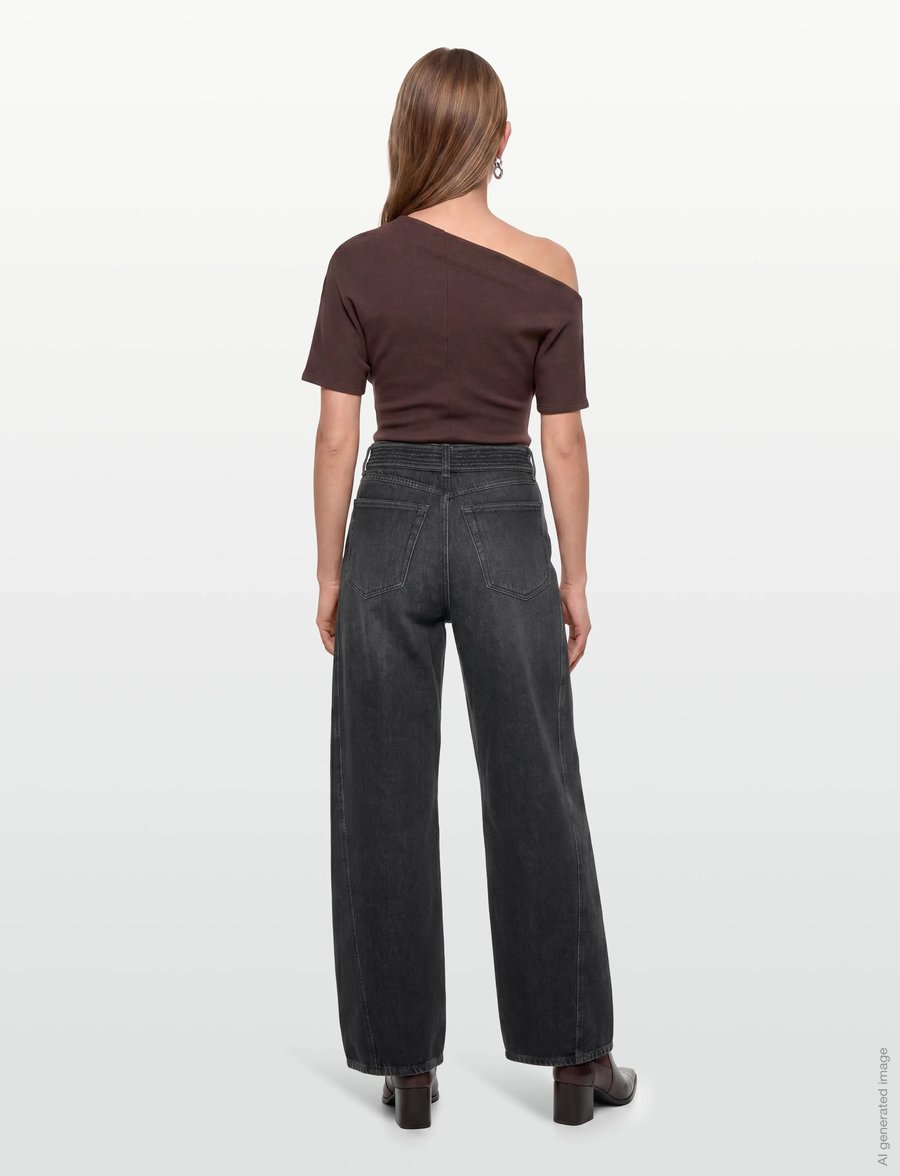 BOSS - C_BALOON HR BELT - barrel jeans - black - 4