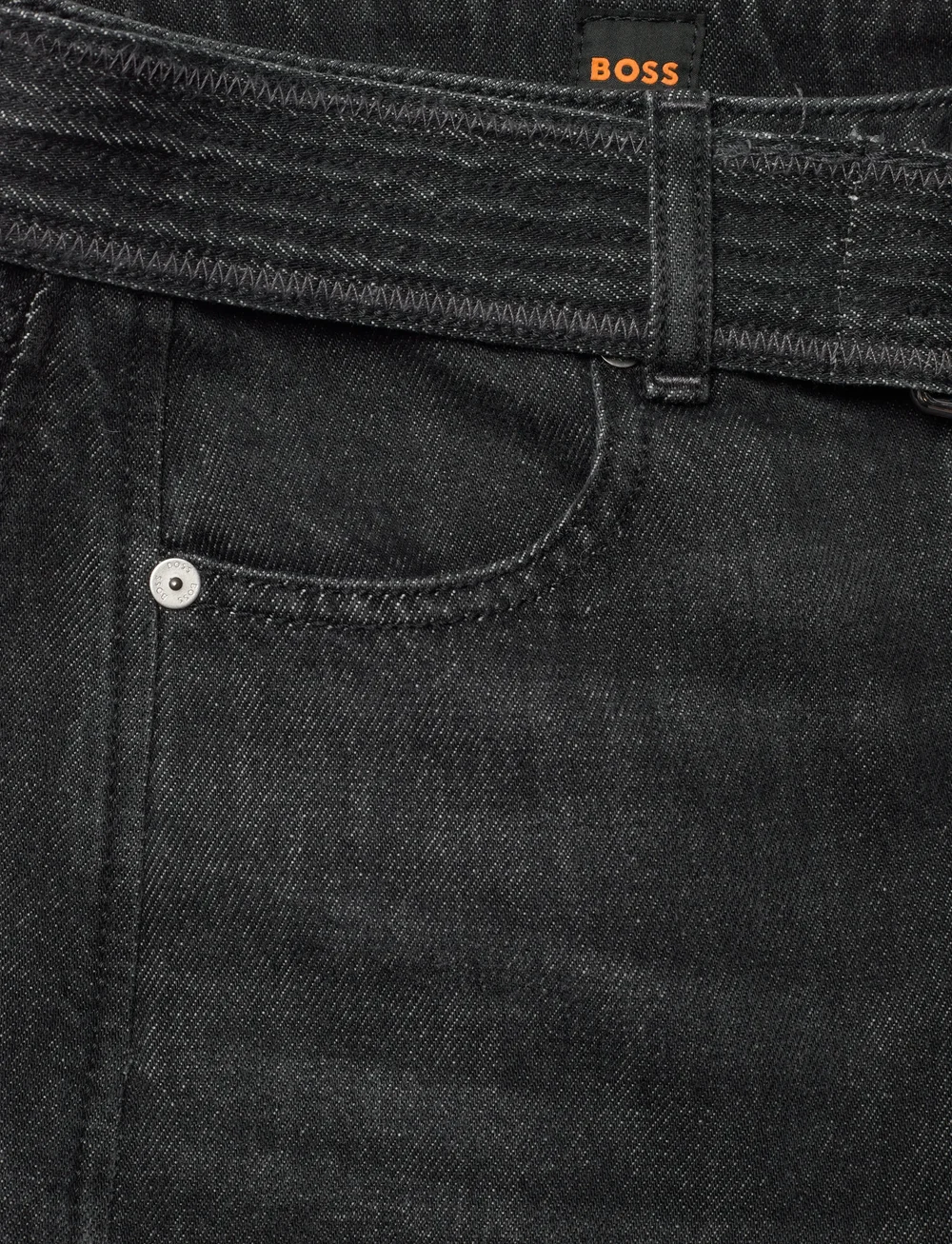 BOSS - C_BALOON HR BELT - barrel jeans - black - 2