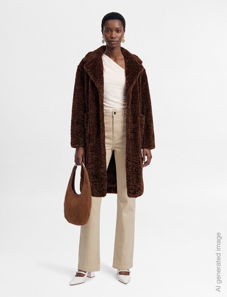 BOSS - C_Catedy - faux fur jakker - medium brown - 0