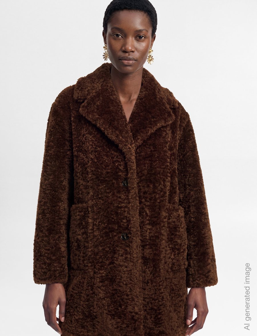 BOSS - C_Catedy - faux fur jakker - medium brown - 3