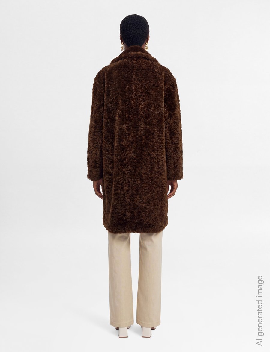 BOSS - C_Catedy - faux fur jakker - medium brown - 4