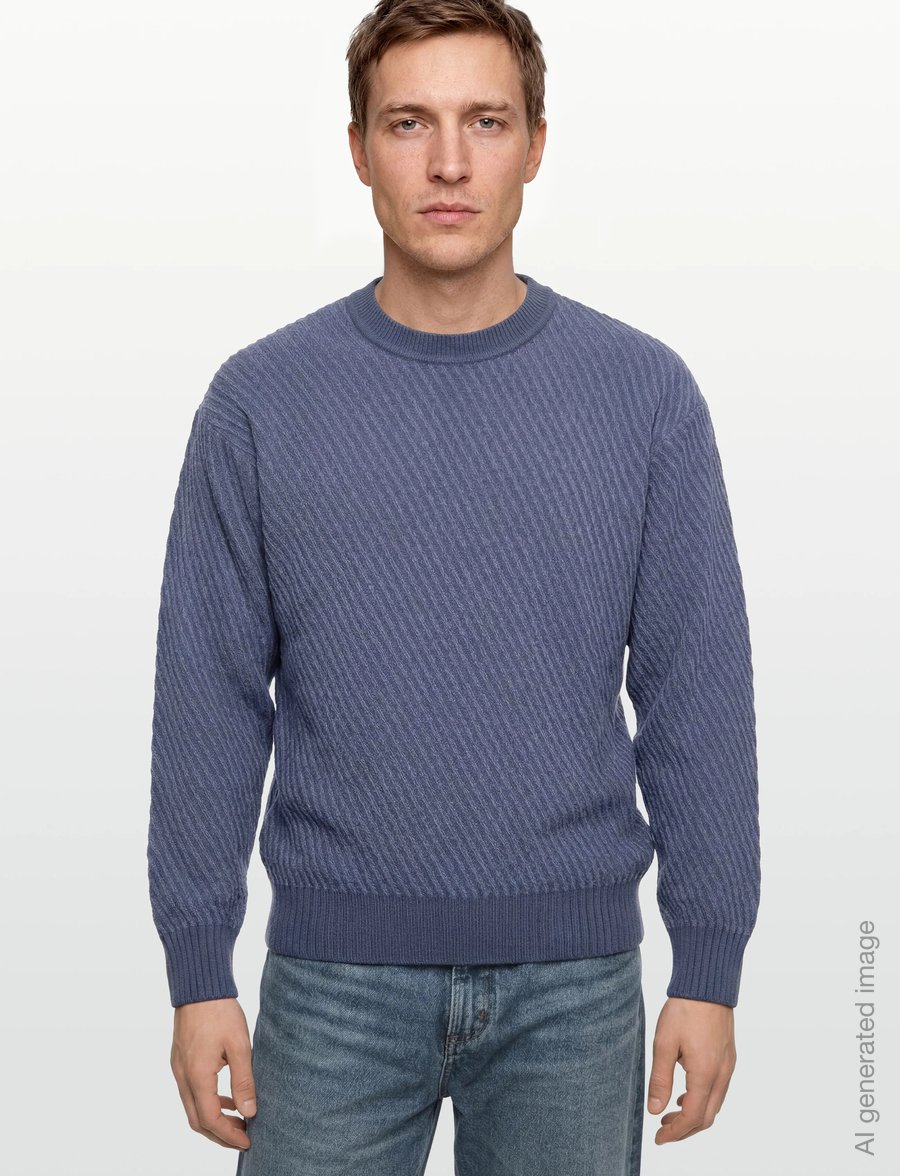 BOSS - Atlapeco - rundhals - open blue - 3