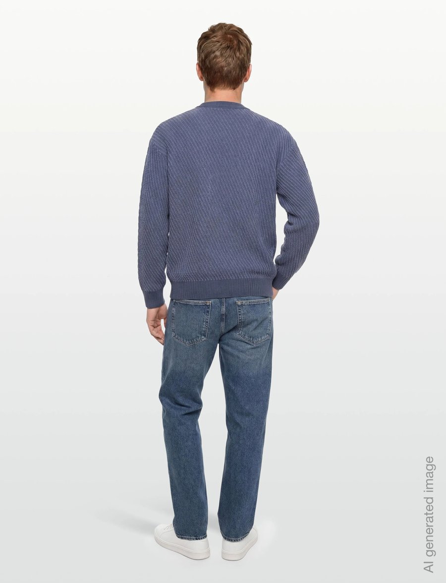 BOSS - Atlapeco - rundhals - open blue - 4