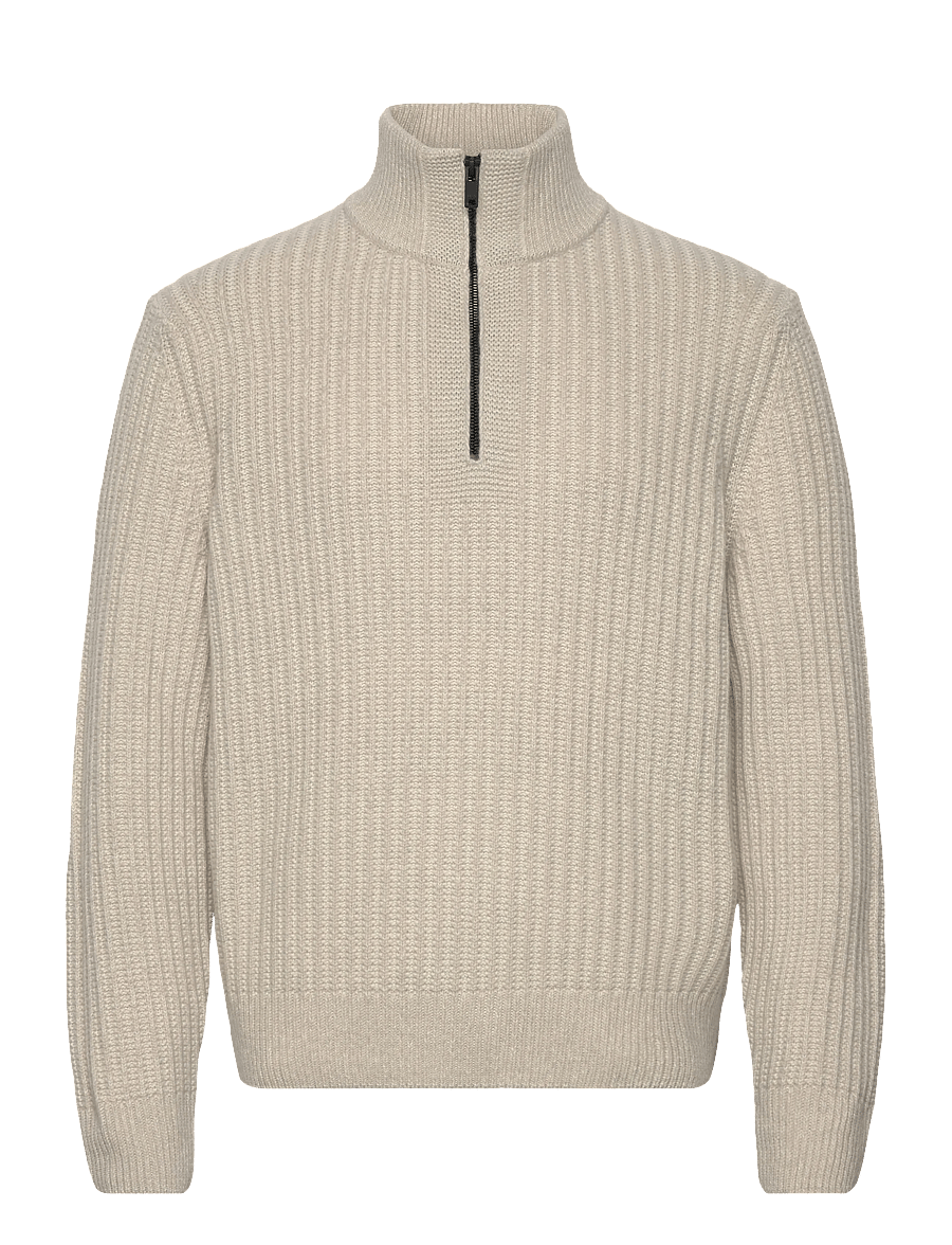 BOSS - Kwinter - half zip jumpers - light beige - 0
