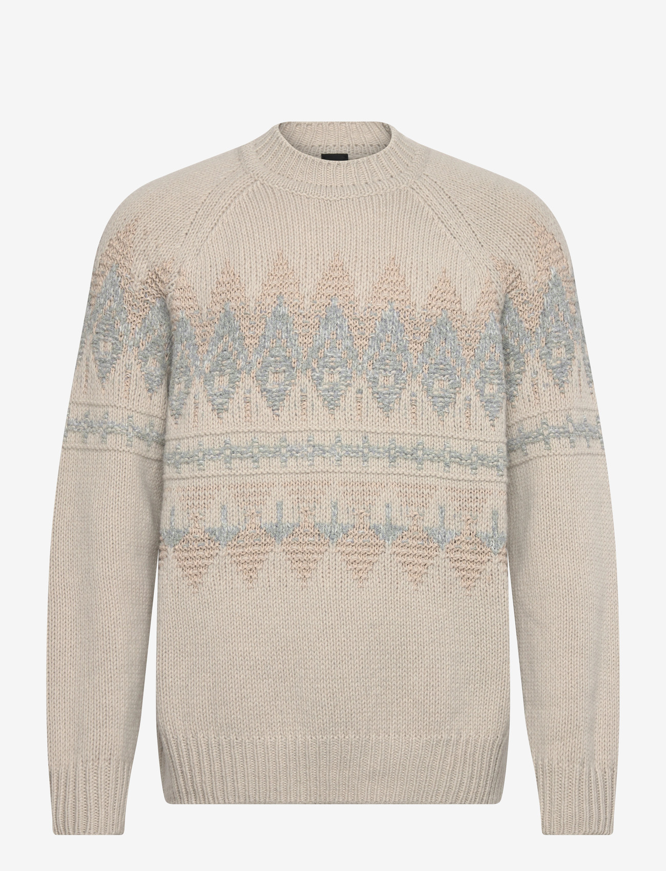 BOSS - Karombo - Ümmarguse kaelusega kudumid - light beige - 0