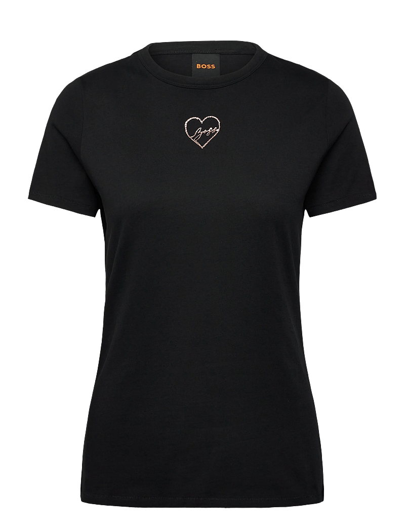BOSS - C_Elogo_crystal1 - t-shirts - black - 0