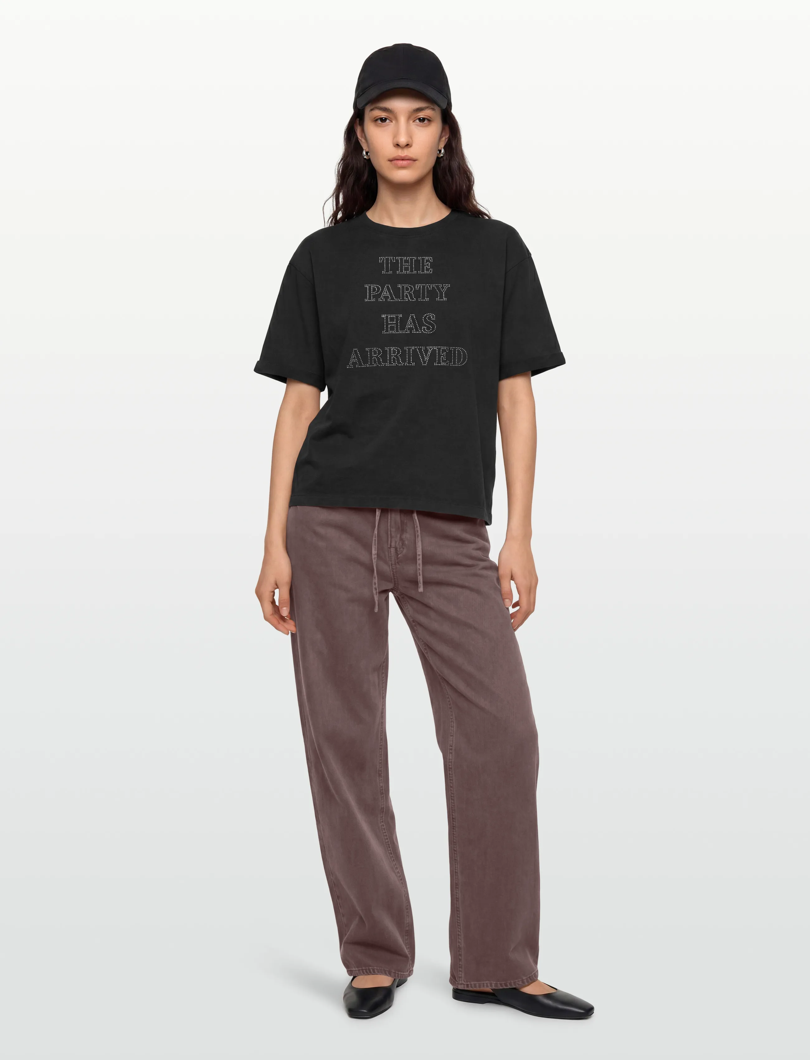 BOSS C_Evi_11, L, Black, T-Shirts & Toppe > Kortærmede, Dame