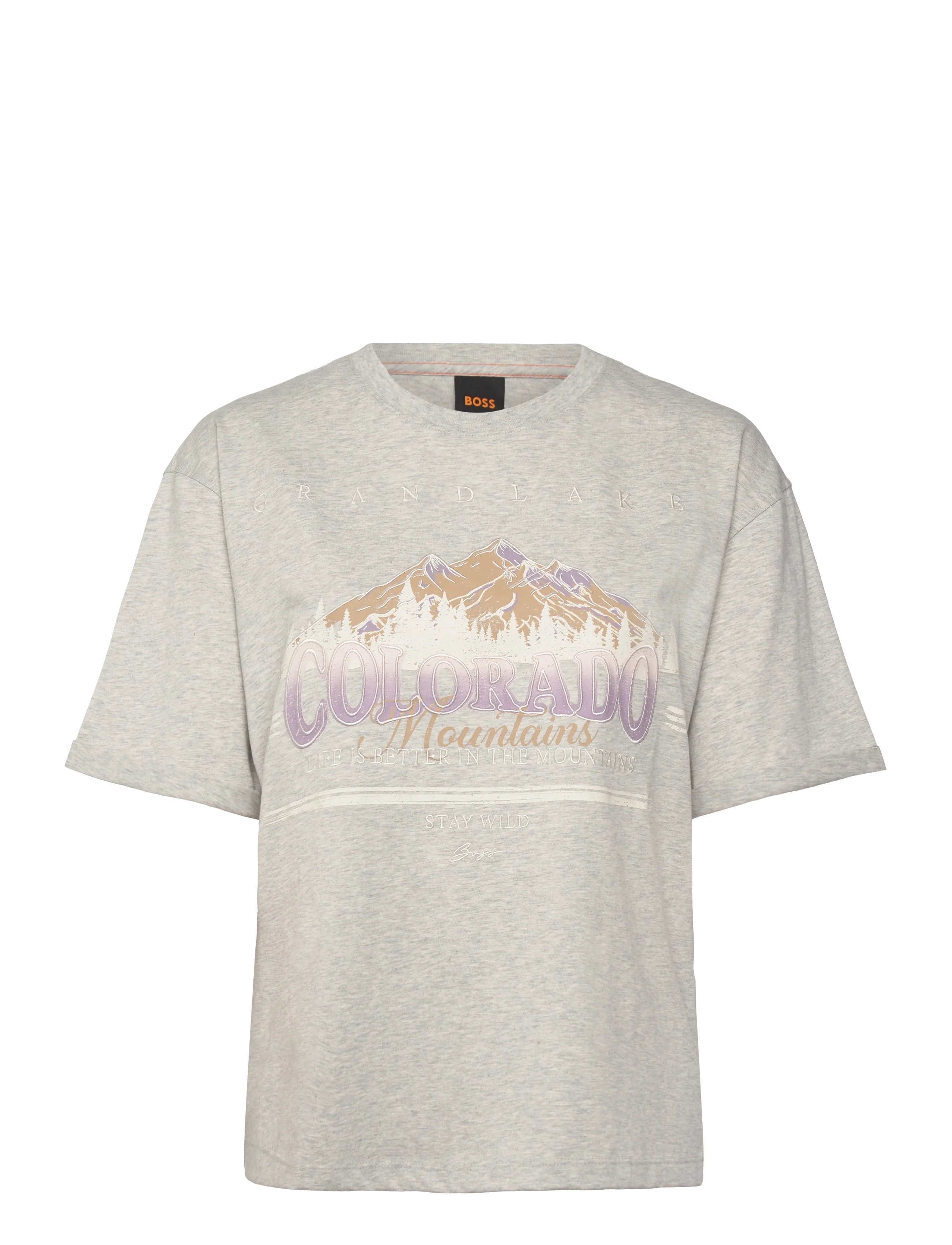 BOSS C_Evi_11 - T-shirts & Tops - LIGHT/PASTEL GREY / grey