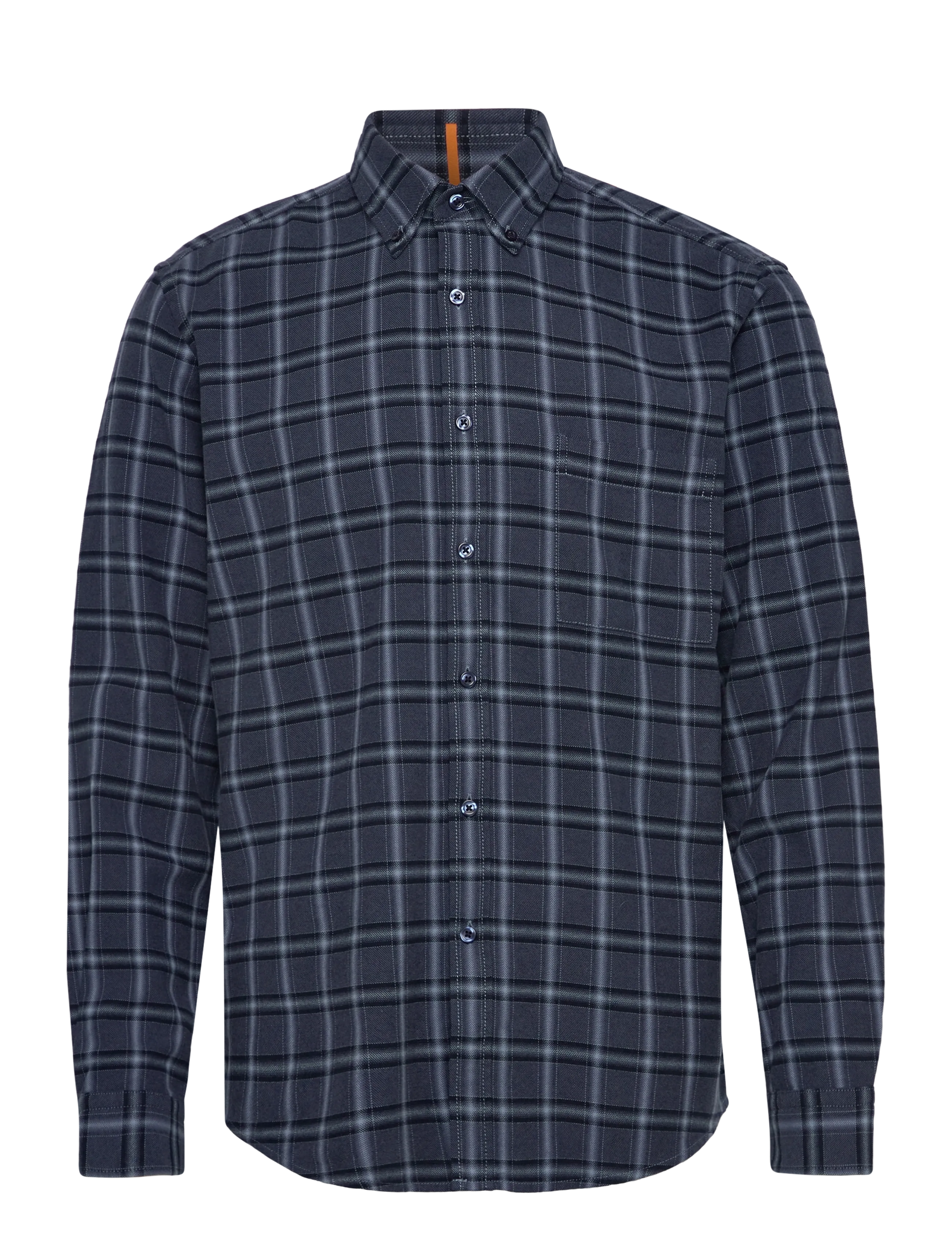 BOSS Rickert_M, Mænd, Ternede Flanellskjorte, Navy, Str: XXL